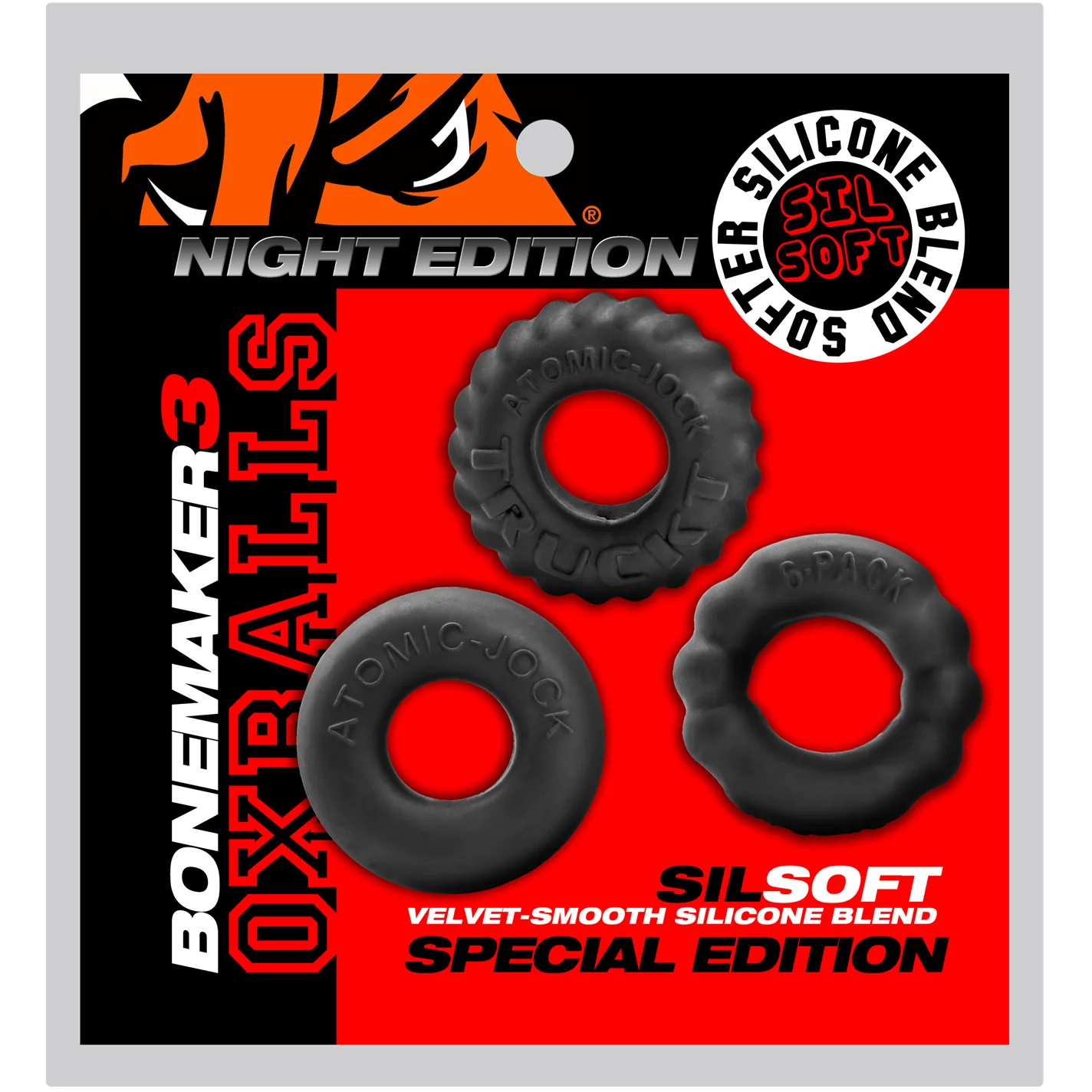 Oxballs Bonemaker Cock Rings Set Of 3 - Night Edition - Image 6