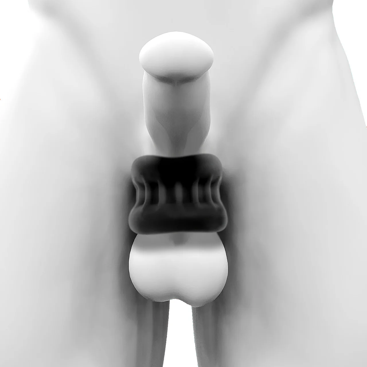 Oxballs Core Ribbed Grip Squeeze Ball Stretcher - Black Ice - Image 2