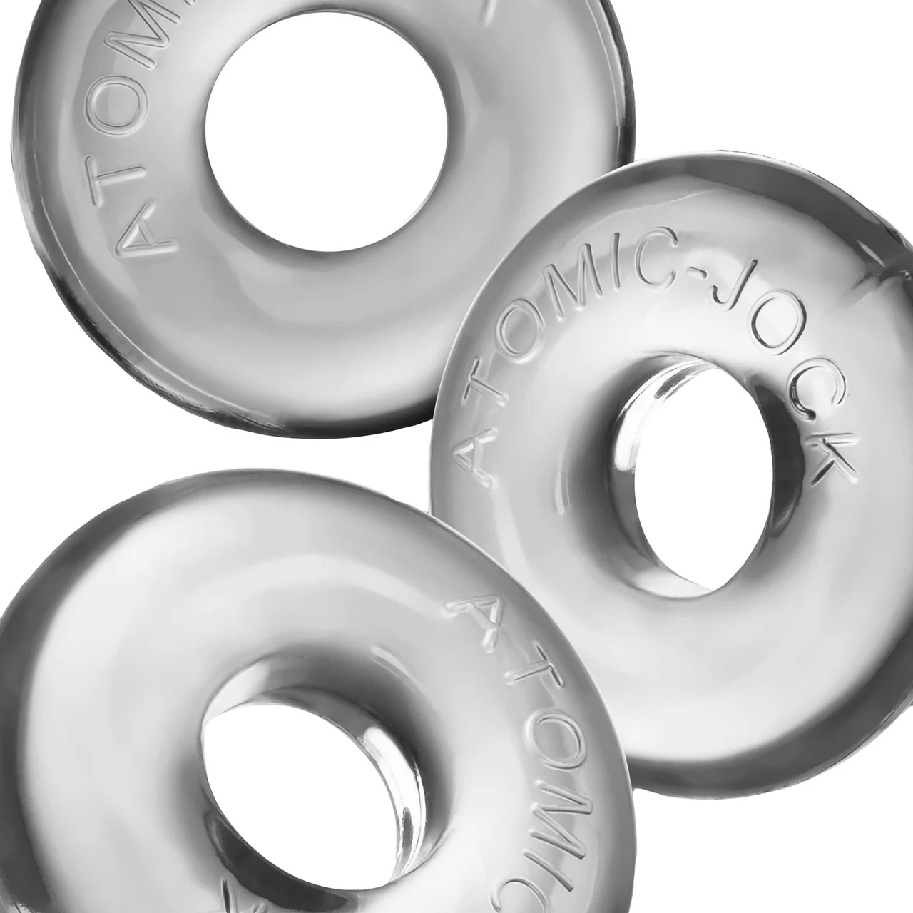 Oxballs Ringer Max Stretchy Cock Ring Set of 3 - Clear - Image 2