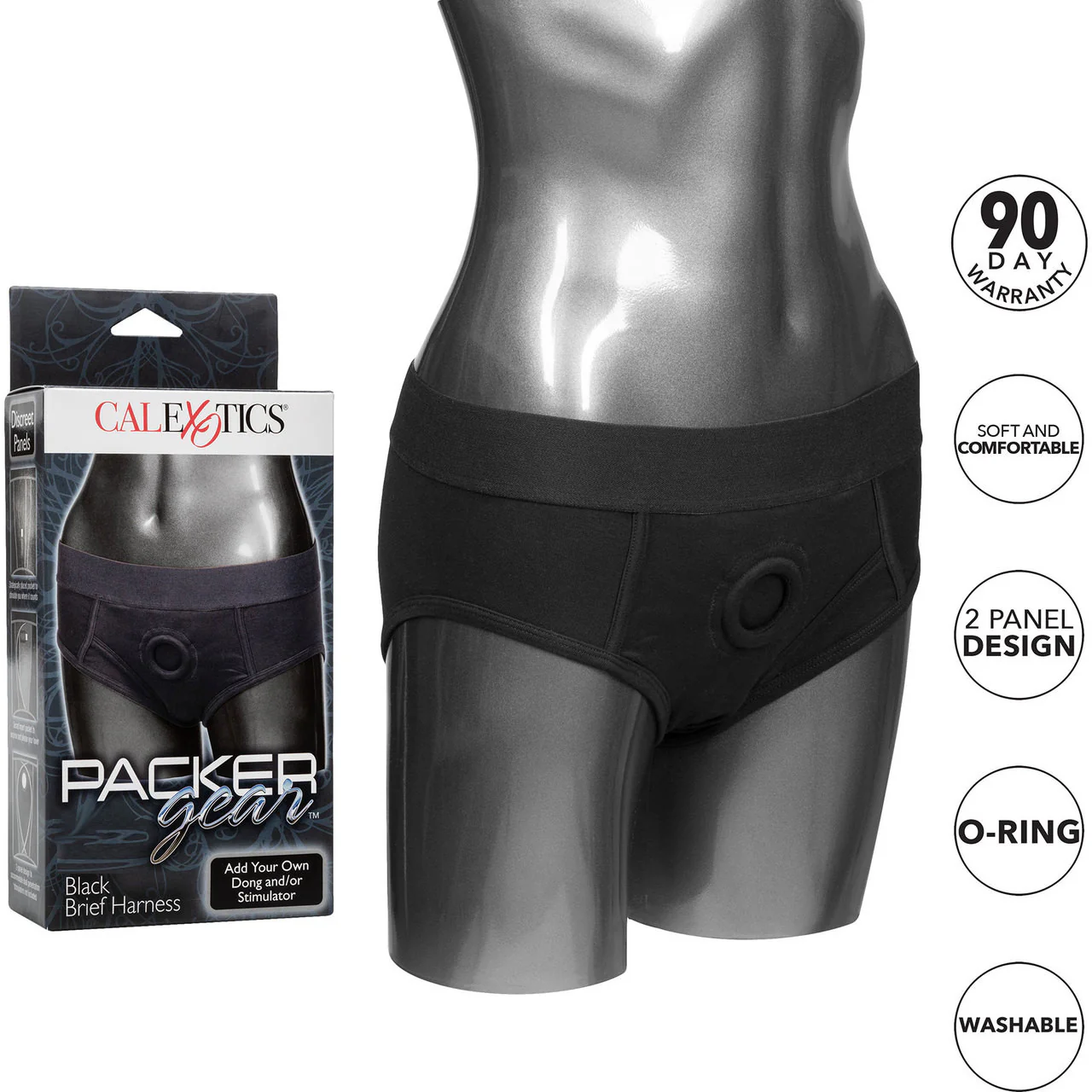 Packer Gear Black Brief Packing Harness By CalExotics - 2XL/3XL - Image 5