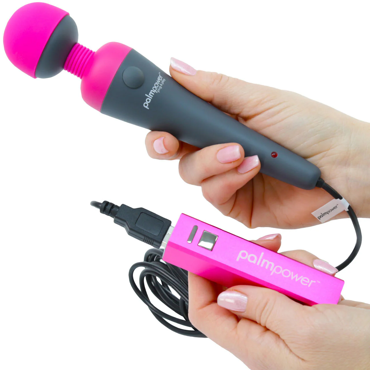 PalmPower Plug & Play Wand Massager With Removable Silicone Cap - Image 7