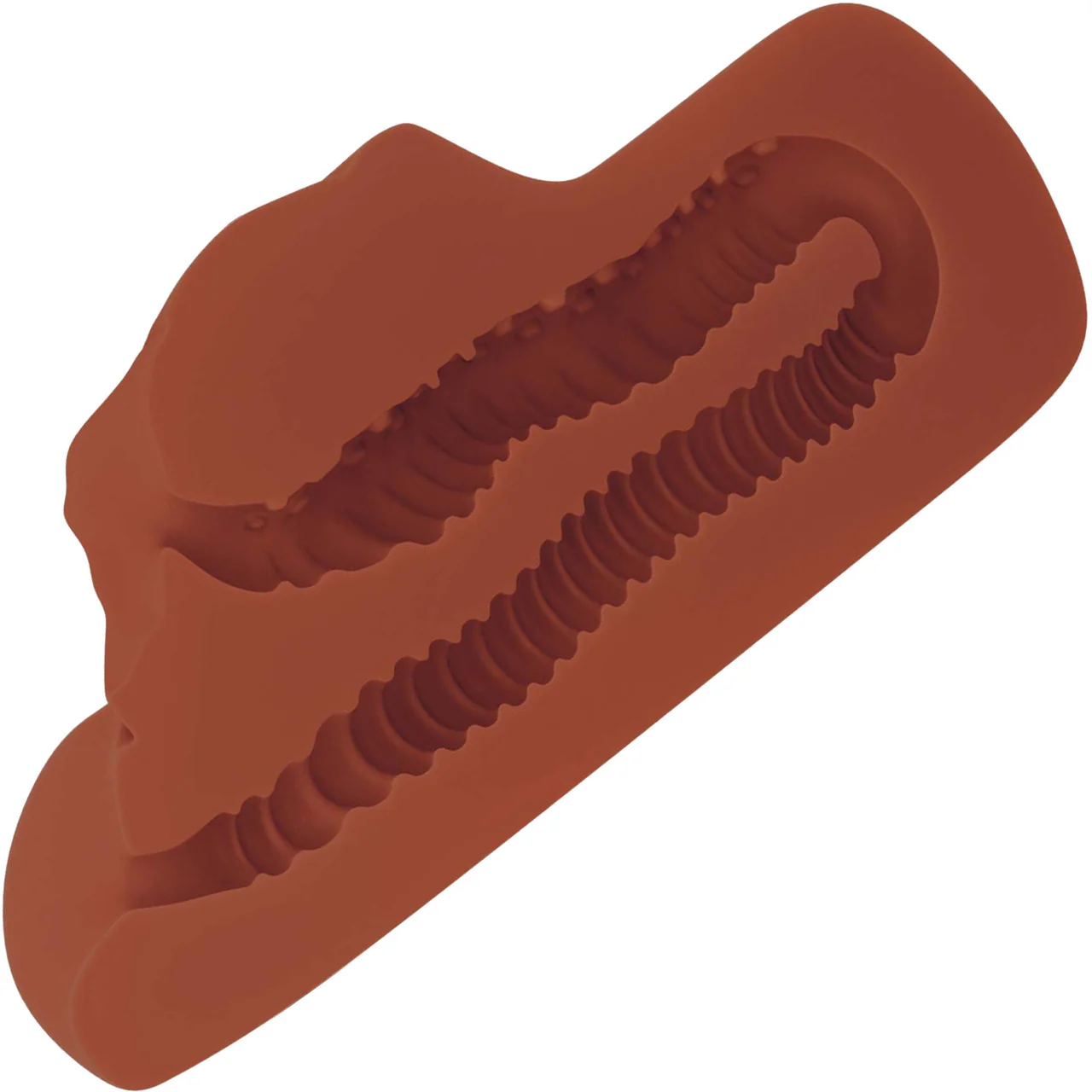 PDX Plus Perfect Pussy Double Stroker Penis Stimulator By Pipedream - Chocolate - Image 3