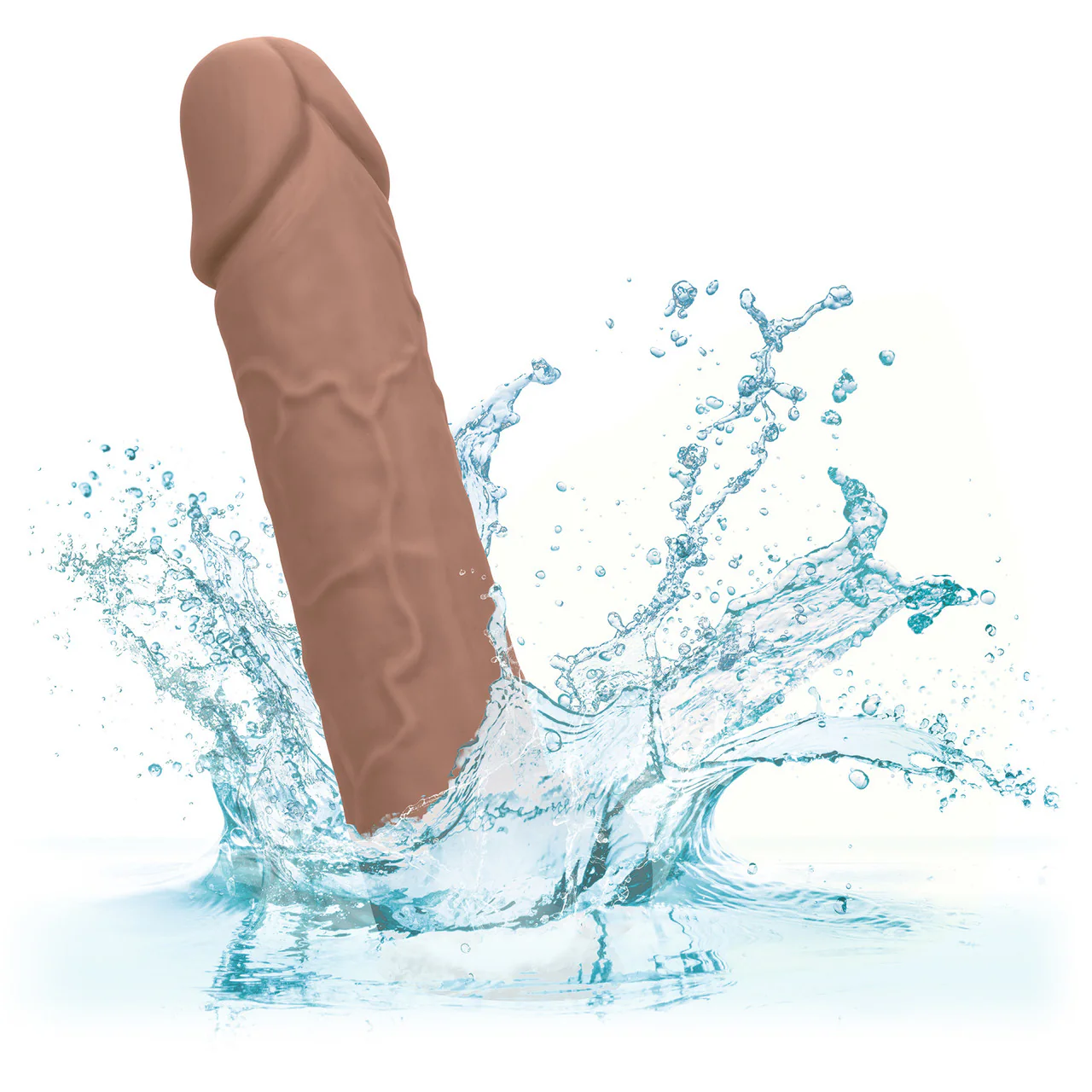 Performance Maxx Life-Like 8" Silicone Penis Extension By CalExotics - Chocolate - Image 9