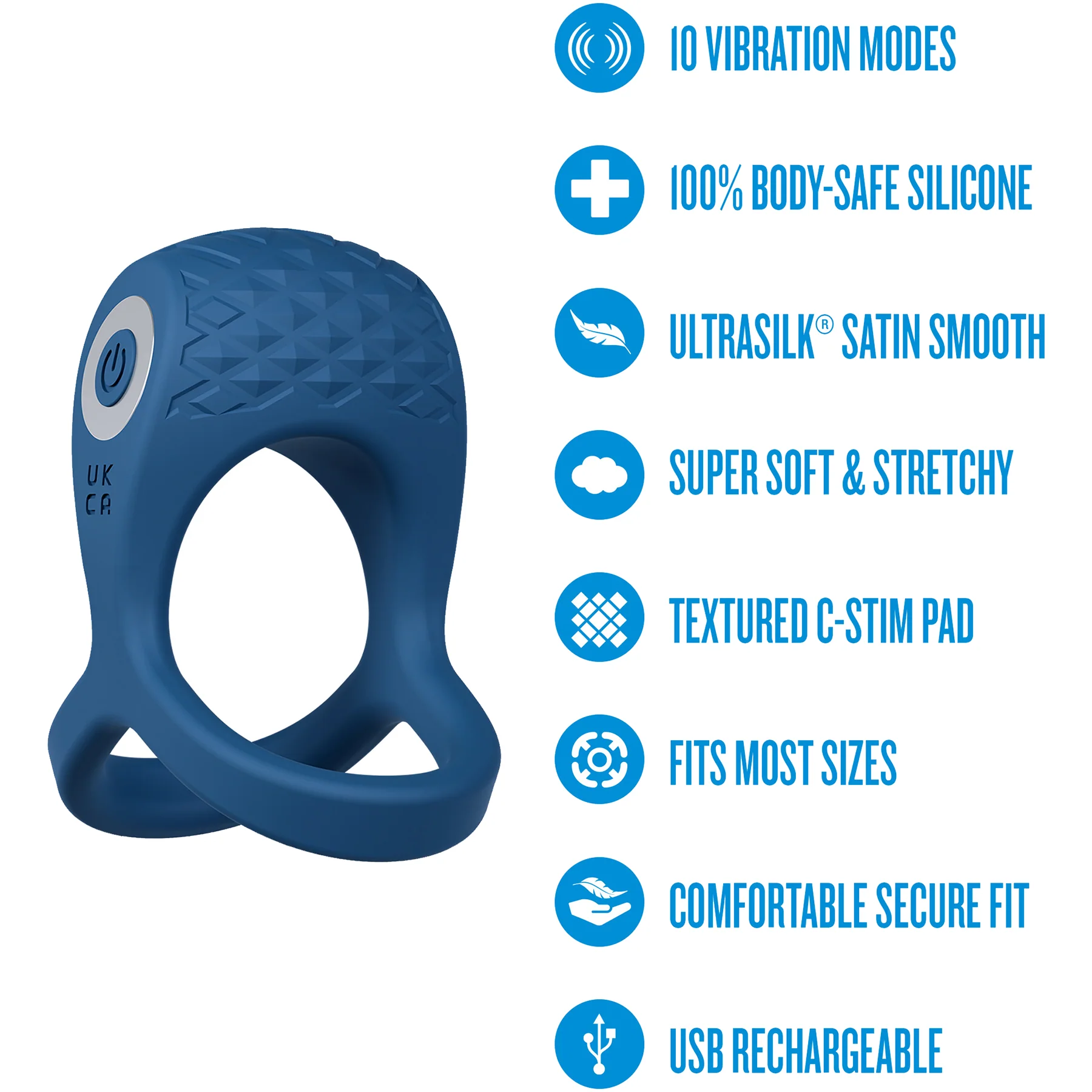 Performance Plus Dual Flex Pro Vibrating Silicone Cock Ring By Blush - Image 10