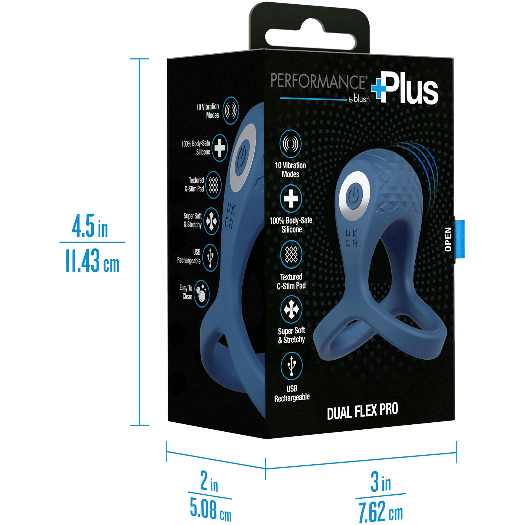 Performance Plus Dual Flex Pro Vibrating Silicone Cock Ring By Blush - Image 12