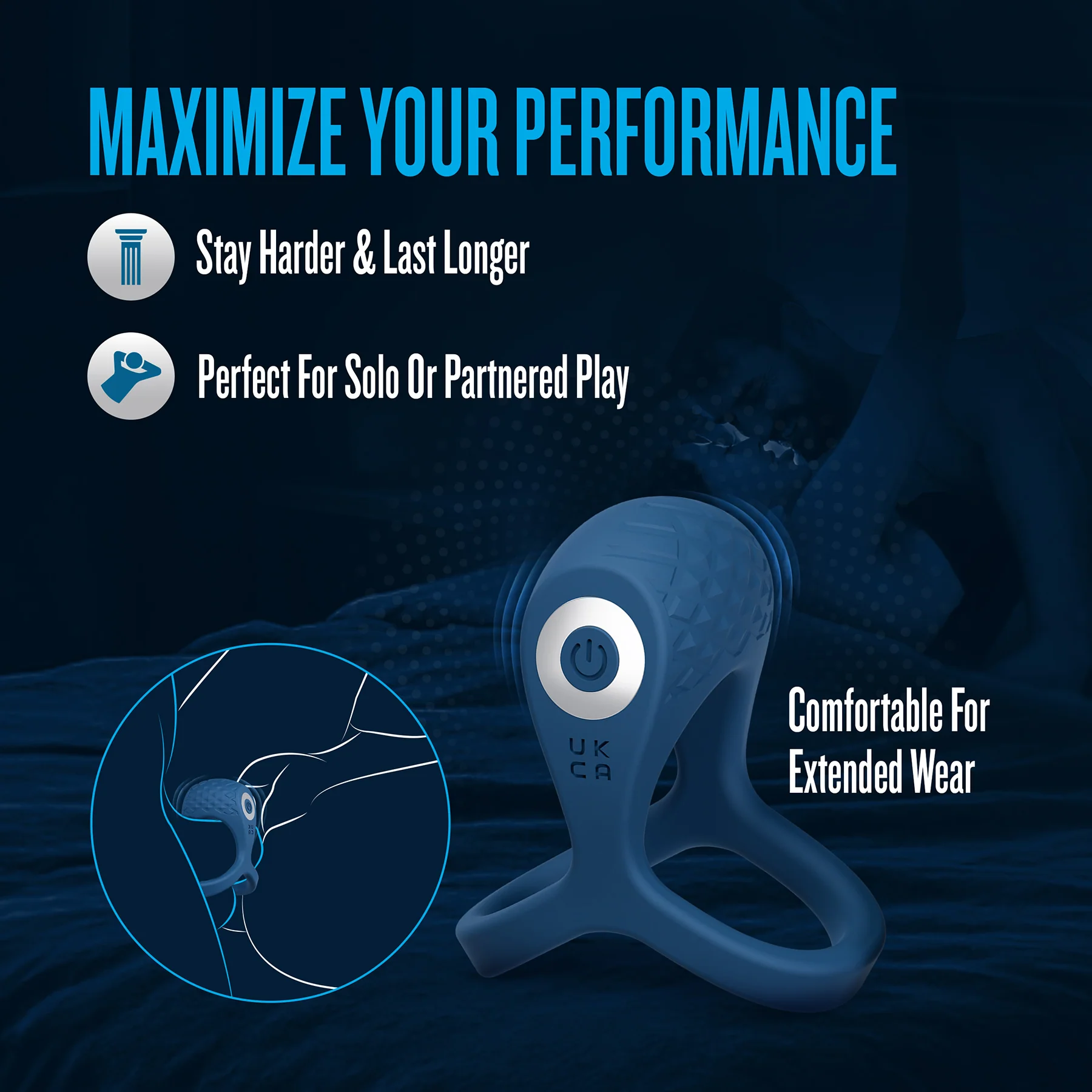 Performance Plus Dual Flex Pro Vibrating Silicone Cock Ring By Blush - Image 4