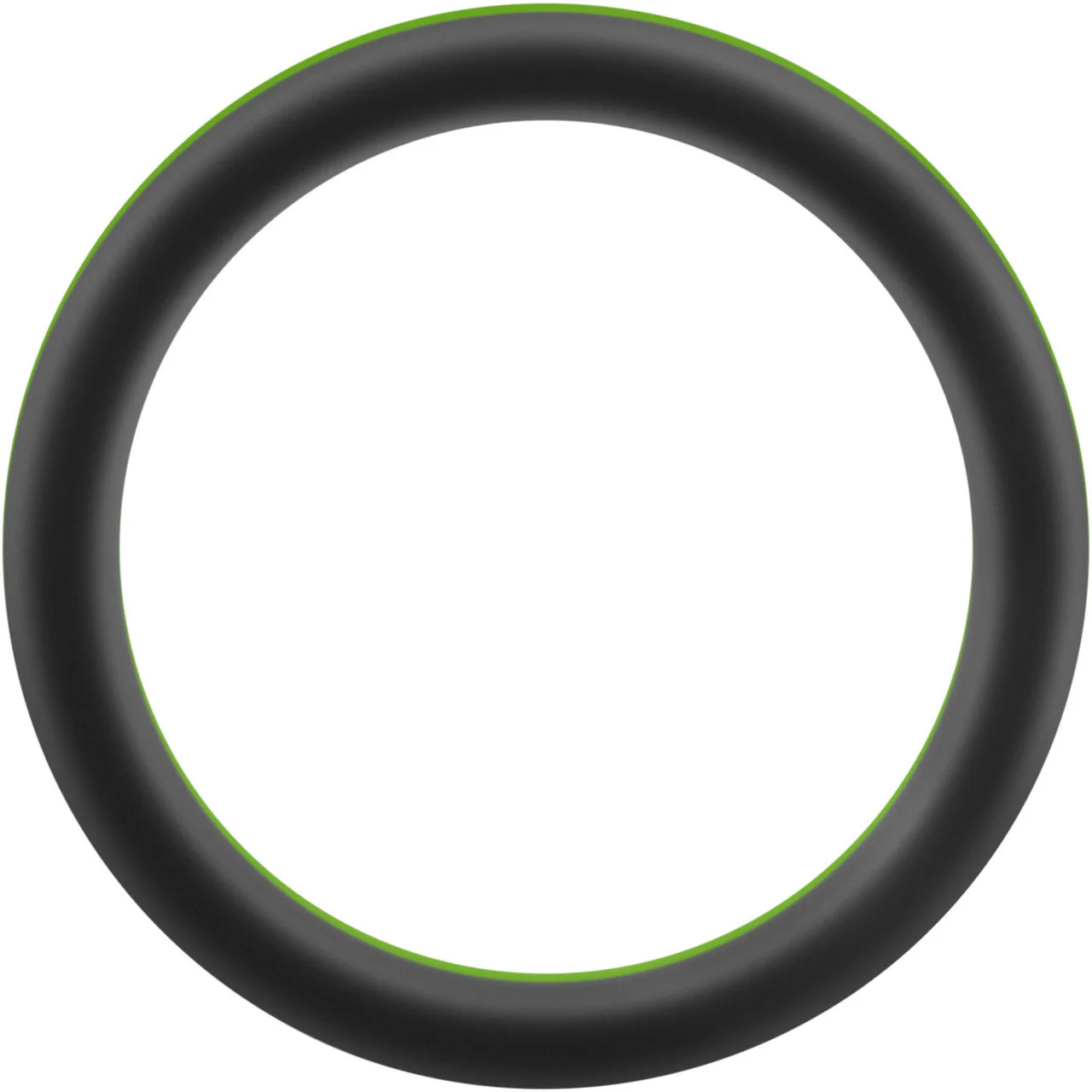 Performance Silicone Go Pro Cock Ring By Blush - Black & Green - Image 2