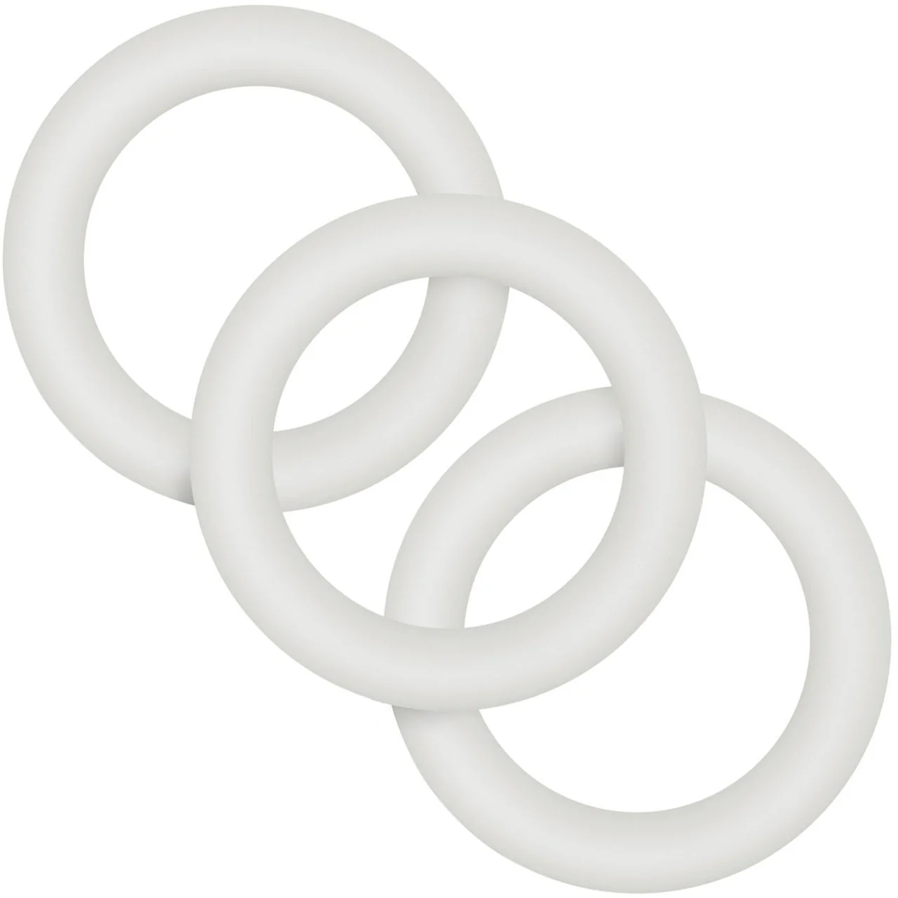 Performance VS2 Pure Premium Small Silicone Cock Rings By Blush Novelties - Glow-In-The-Dark White