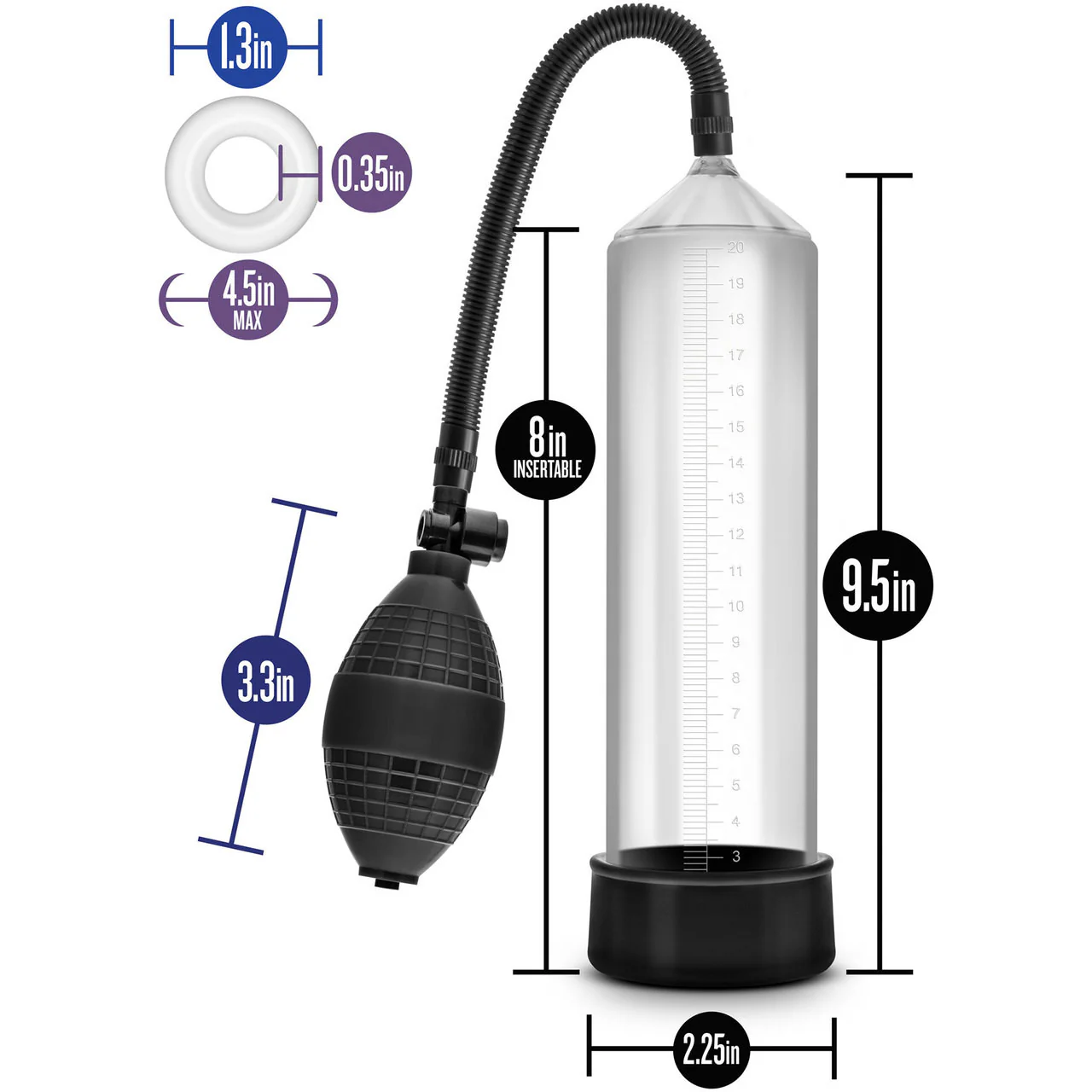 Performance VX101 Enhancement Penis Pump By Blush - Clear - Image 5