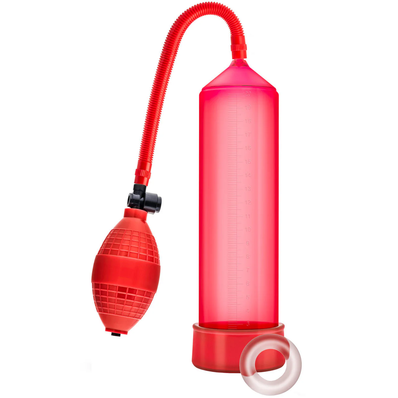 Performance VX101 Enhancement Penis Pump By Blush - Red - Image 3