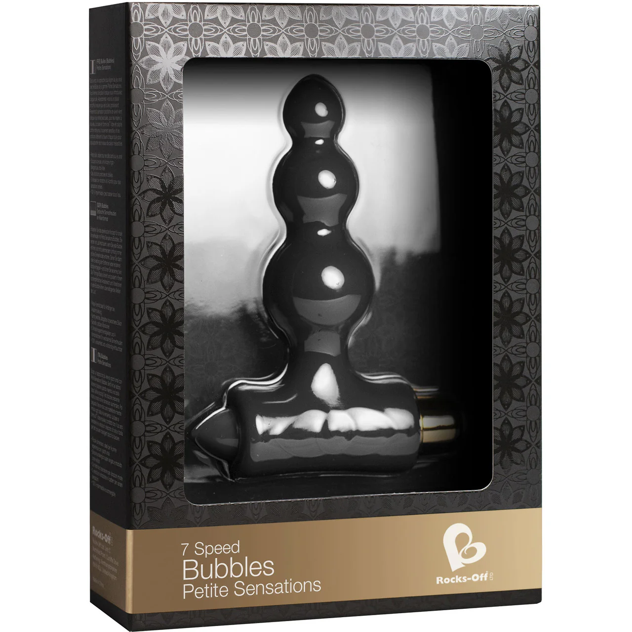Petite Sensations Bubbles 7 Function Vibrating Butt Plug By Rocks-Off - Black - Image 5