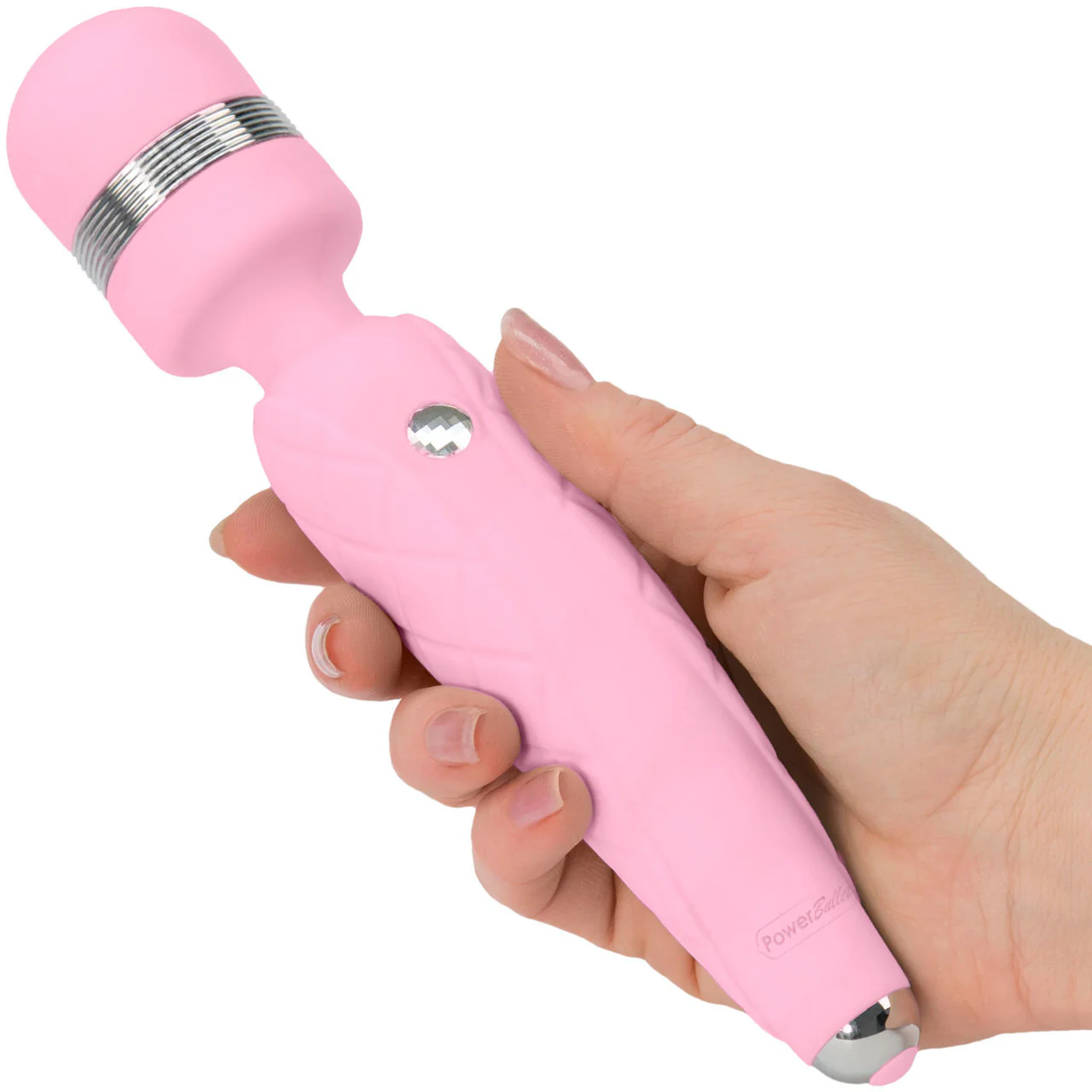 Pillow Talk Cheeky Silicone Waterproof Rechargeable Wand Style Vibrator - Pink - Image 2