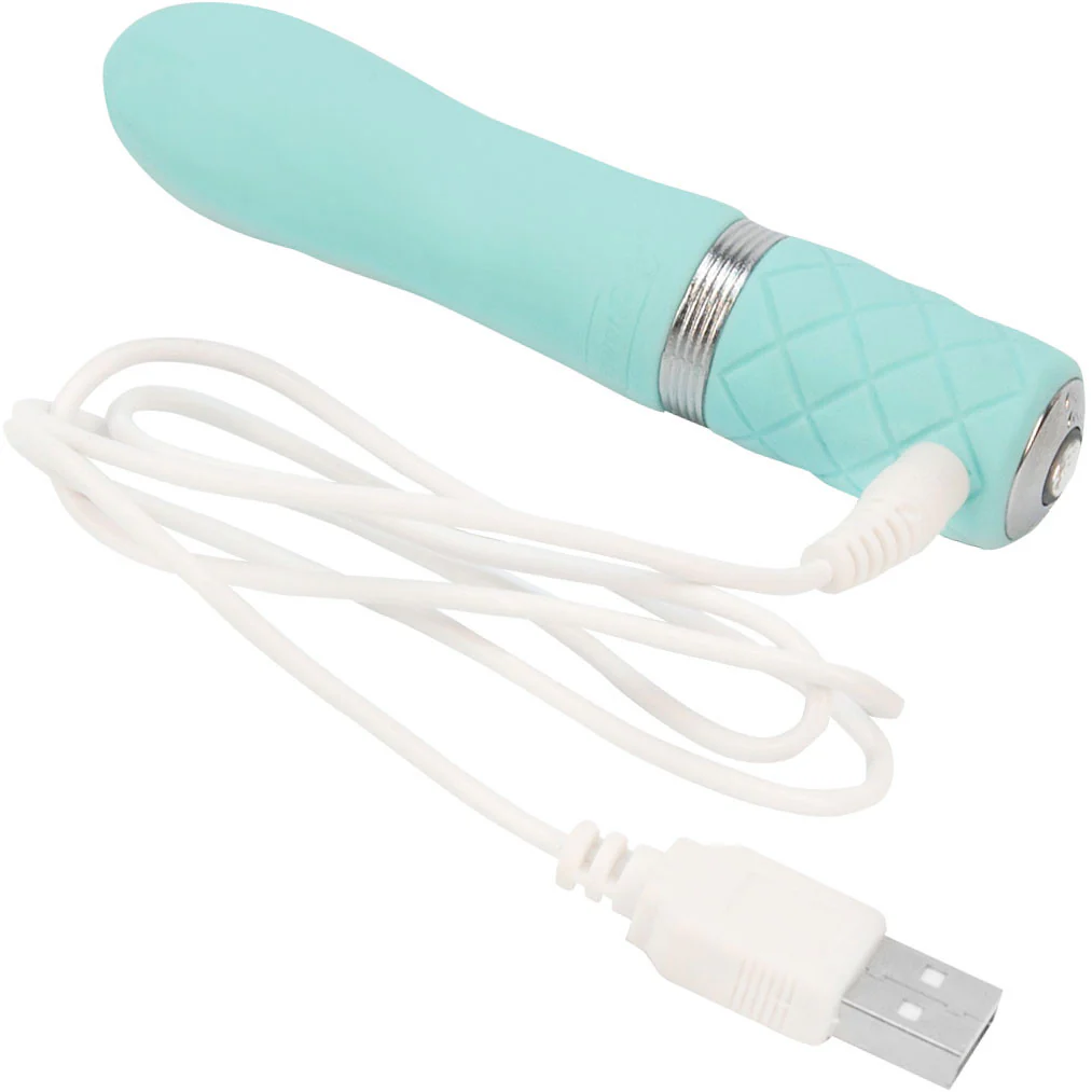 Pillow Talk Flirty Silicone Rechargeable Mini Vibrator - Teal - Image 7