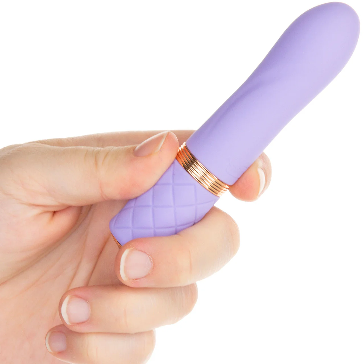Pillow Talk Flirty Special Edition Silicone Mini Vibrator - Purple & Rose Gold - Image 2