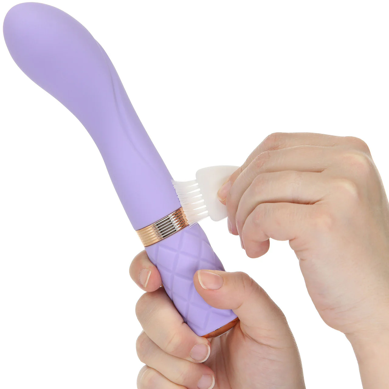 Pillow Talk Sassy Special Edition Silicone G-Spot Vibrator - Purple & Rose Gold - Image 7