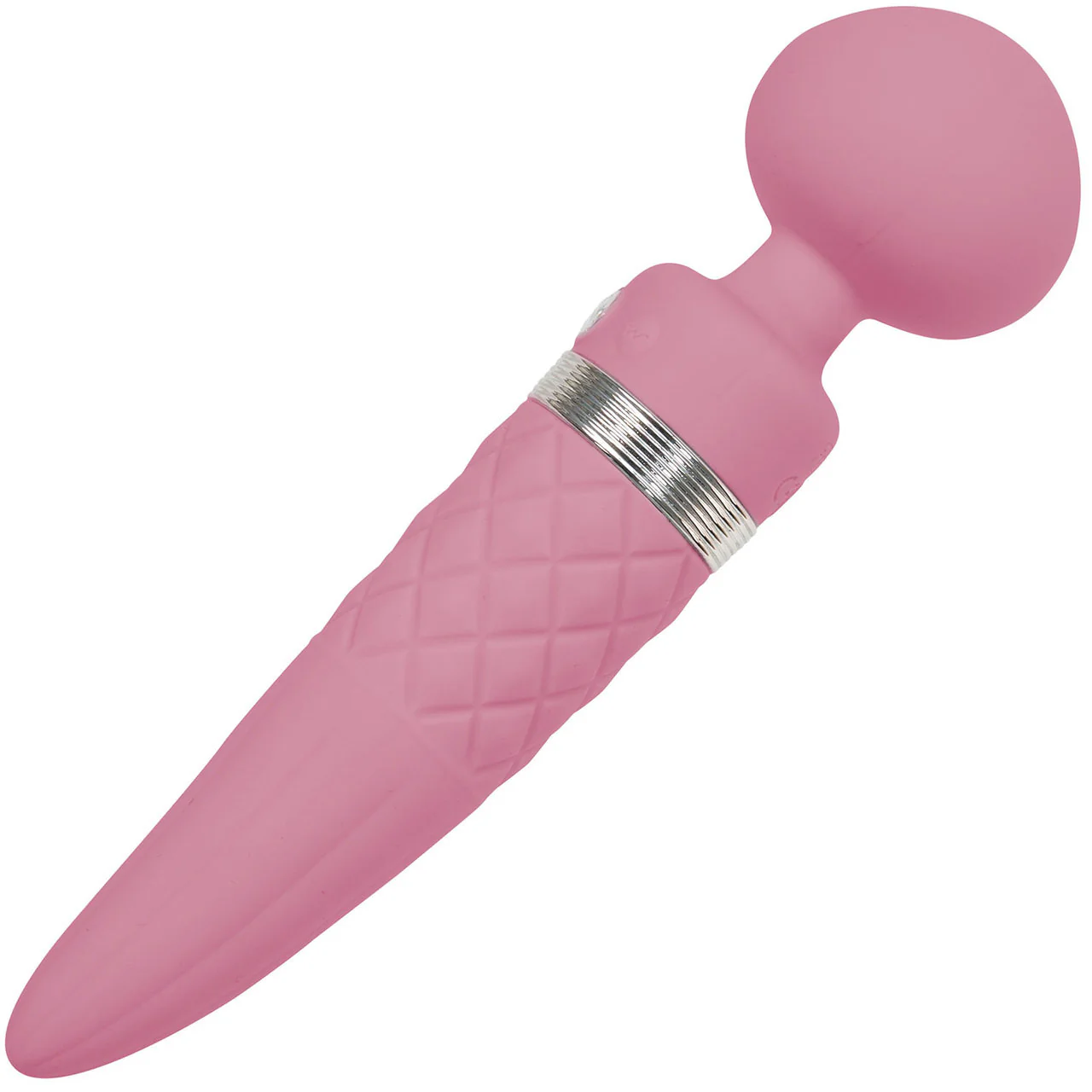 Pillow Talk Sultry Silicone Waterproof Rechargeable Wand Style Vibrator - Pink - Image 3