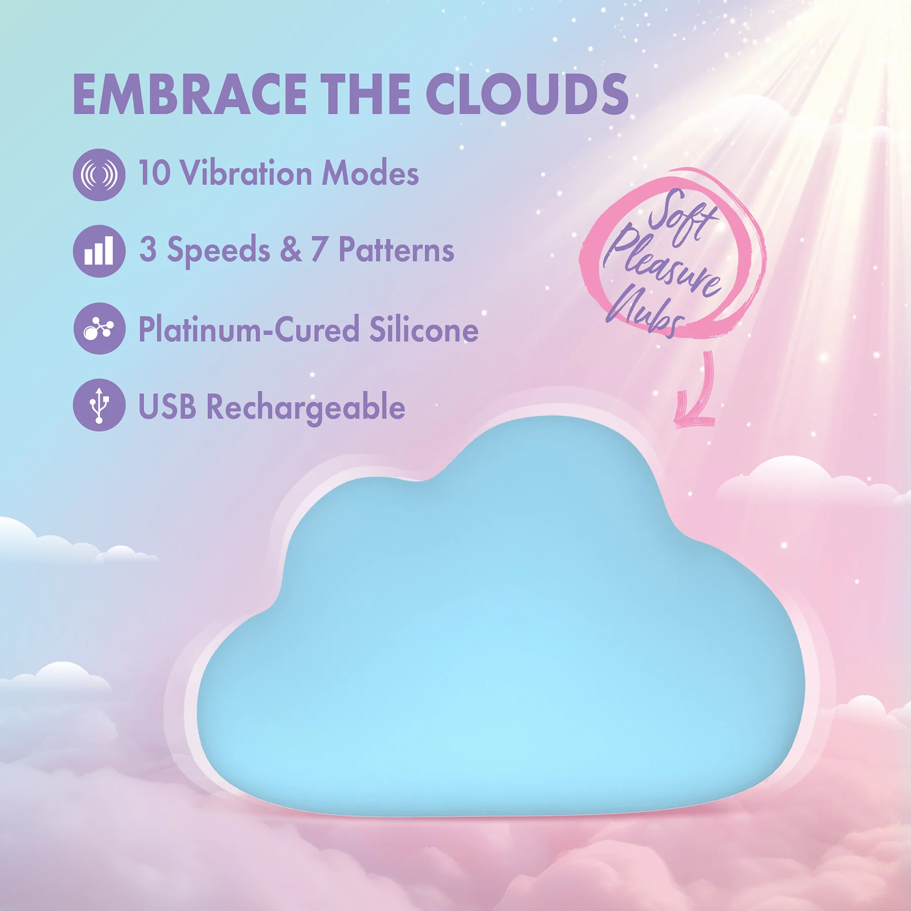 Play With Me Cuddle Cloud Silicone Rechargeable Clitoral Stimulator By Blush - Image 10