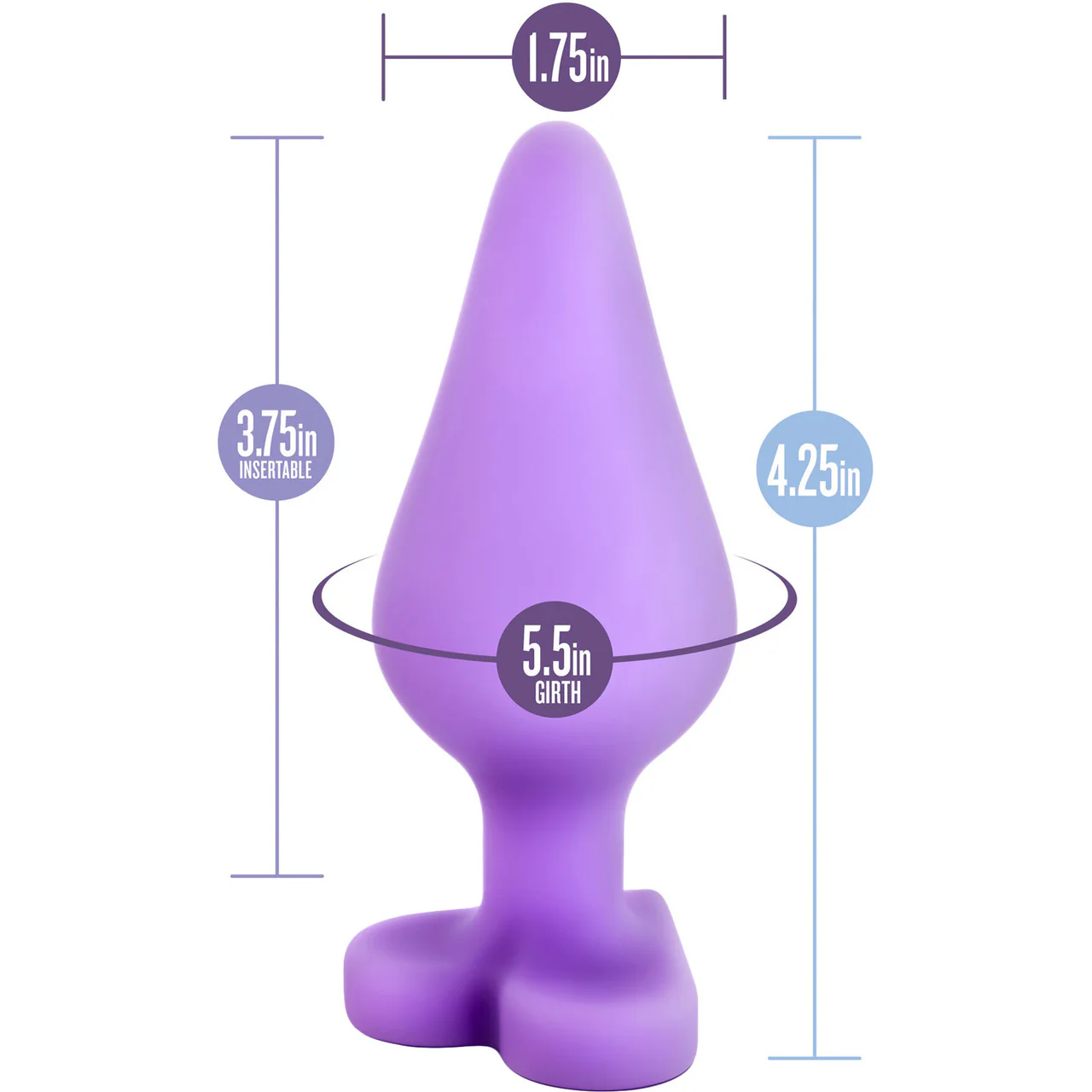 Play With Me Naughtier Candy Heart Silicone Butt Plug By Blush - Fuck Me Purple - Image 5