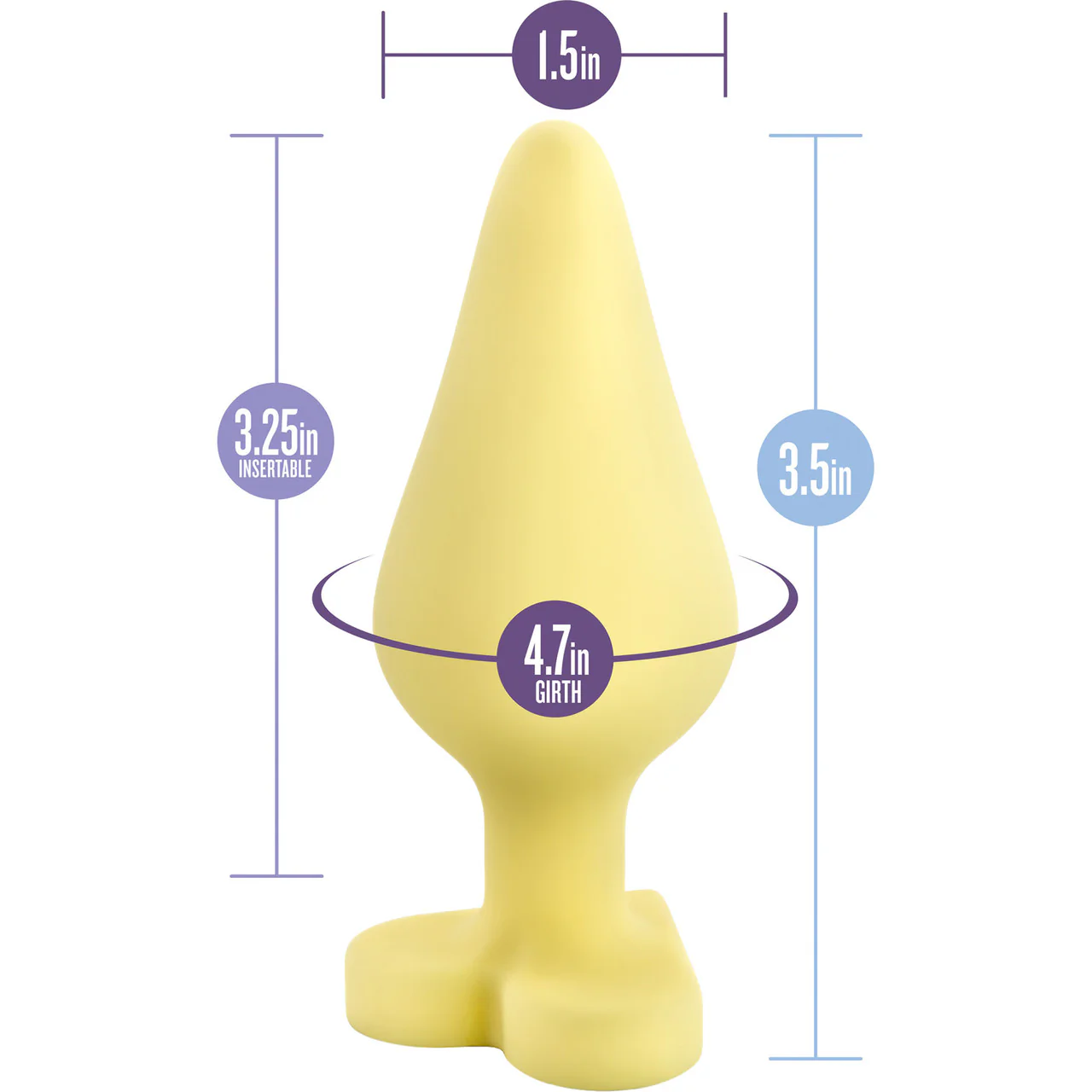 Play With Me Naughty Candy Heart Silicone Butt Plug By Blush - Spank Me Yellow - Image 5