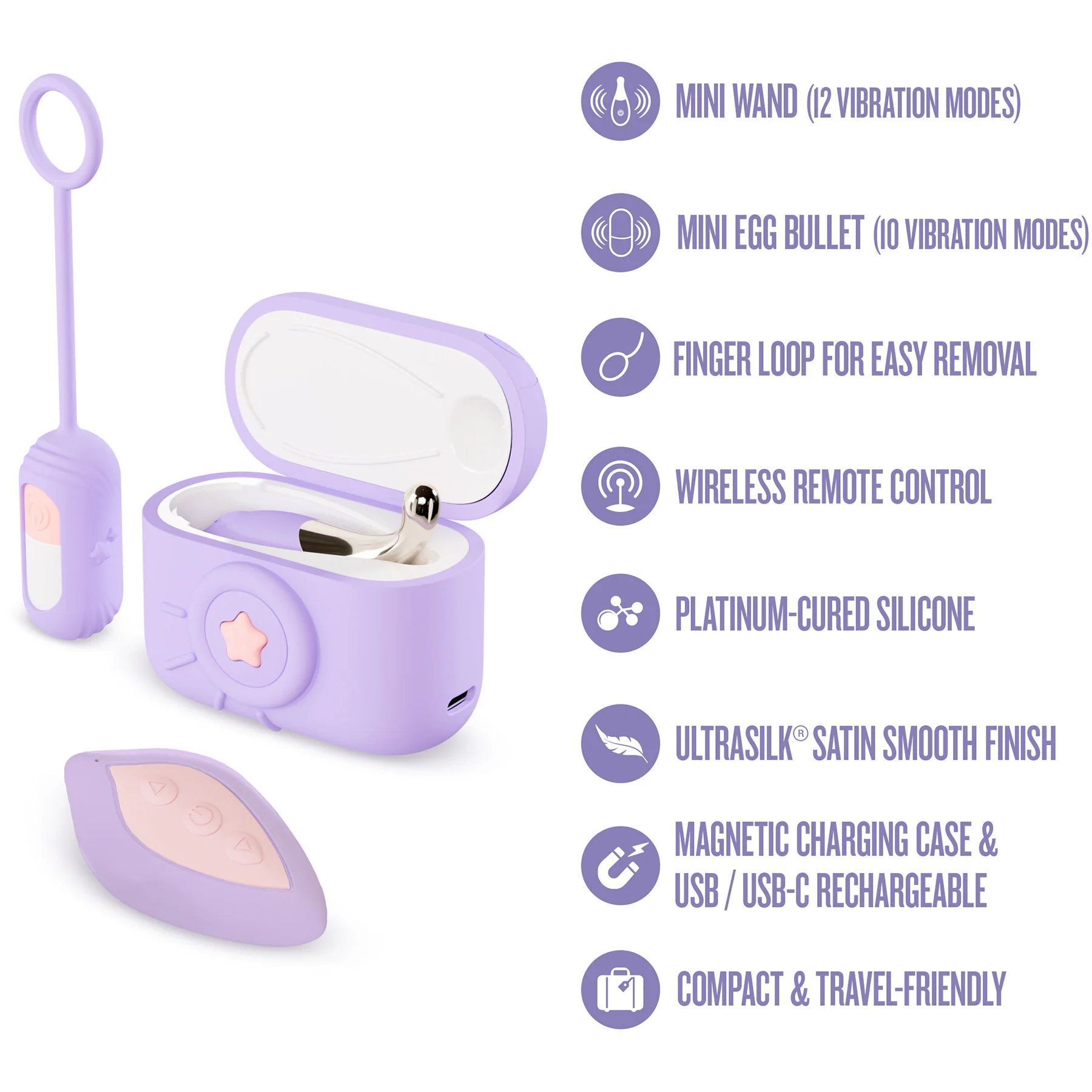 Play With Me Snapstar Silicone Rechargeable Mini Vibrator Set By Blush - Image 11