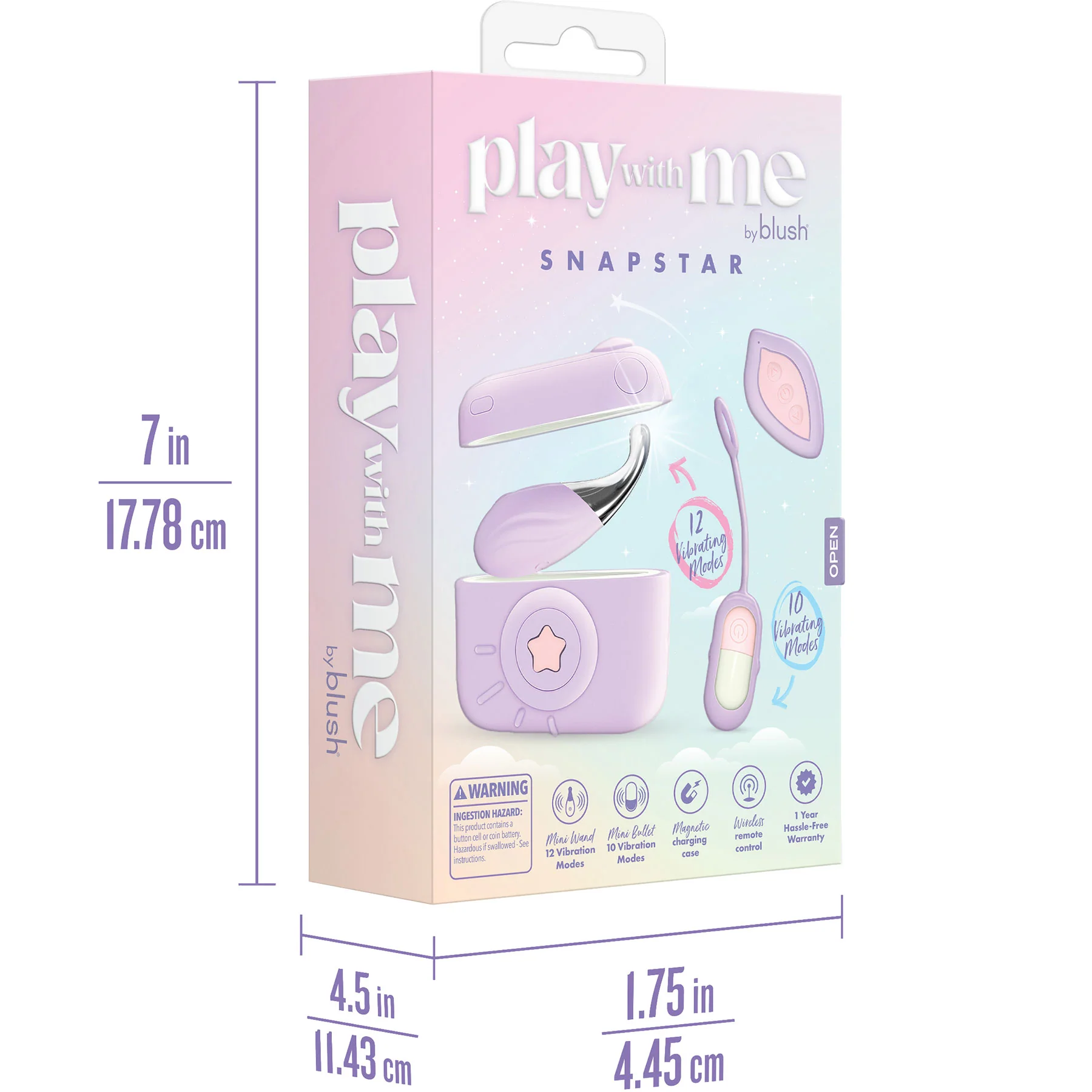 Play With Me Snapstar Silicone Rechargeable Mini Vibrator Set By Blush - Image 13