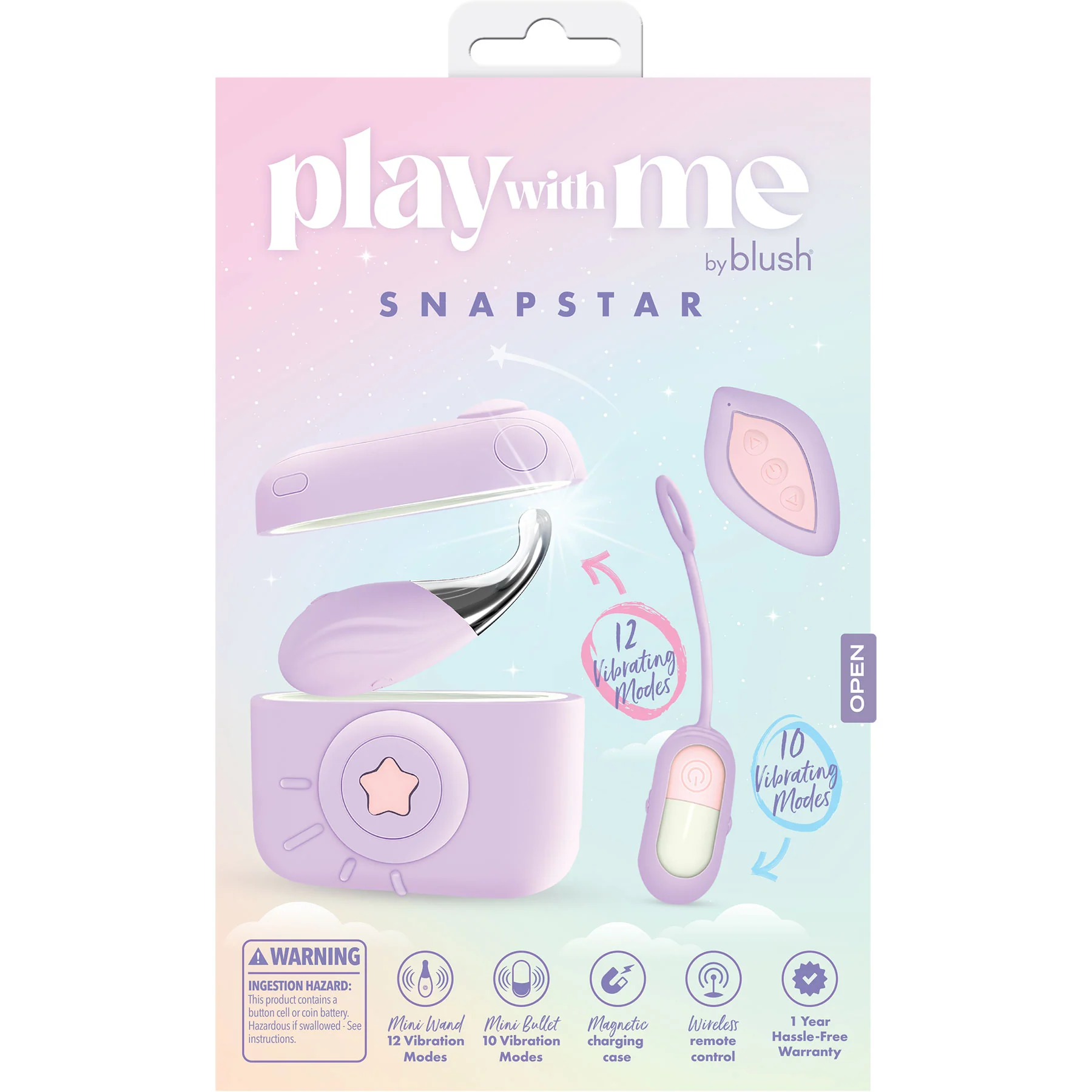 Play With Me Snapstar Silicone Rechargeable Mini Vibrator Set By Blush - Image 14
