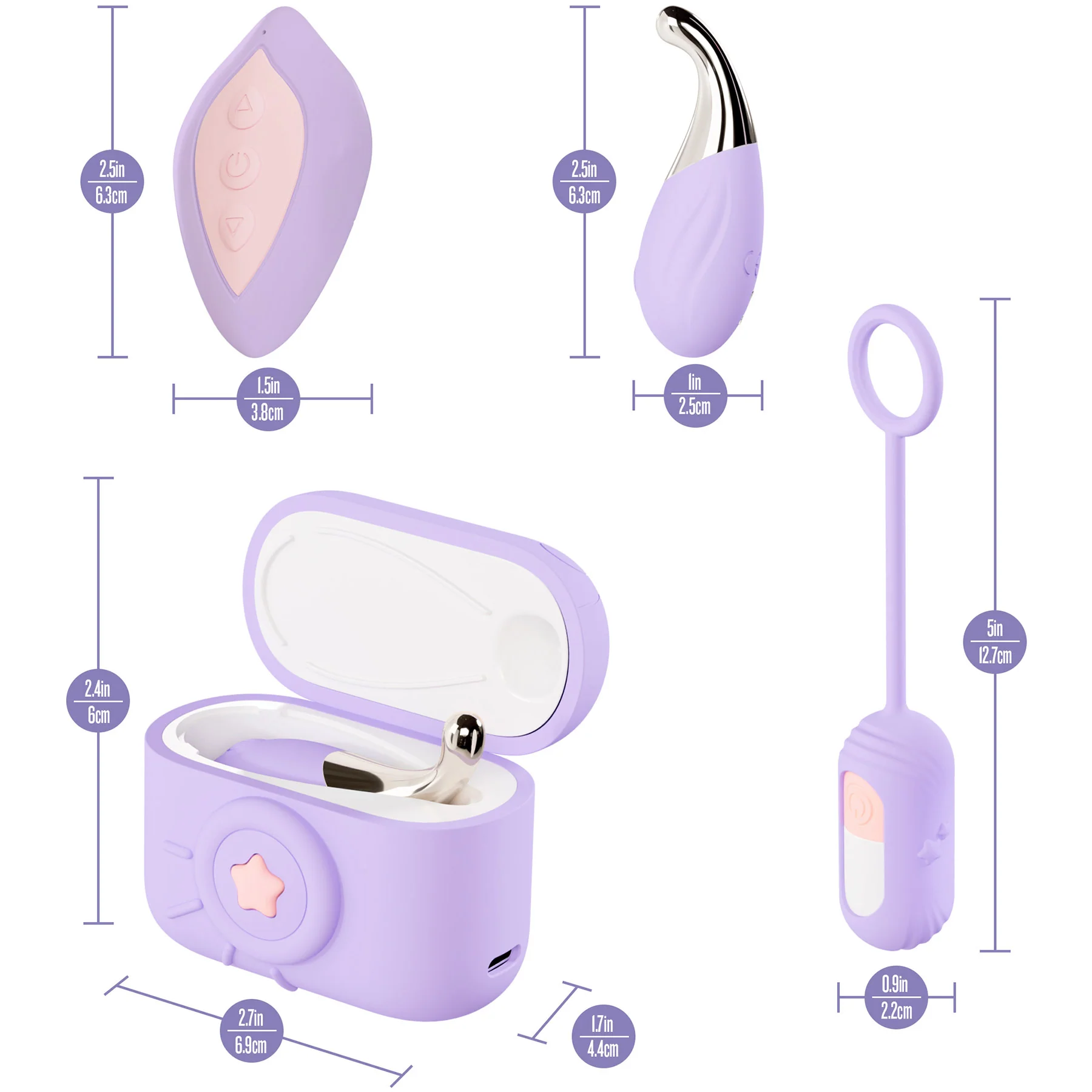 Play With Me Snapstar Silicone Rechargeable Mini Vibrator Set By Blush - Image 9