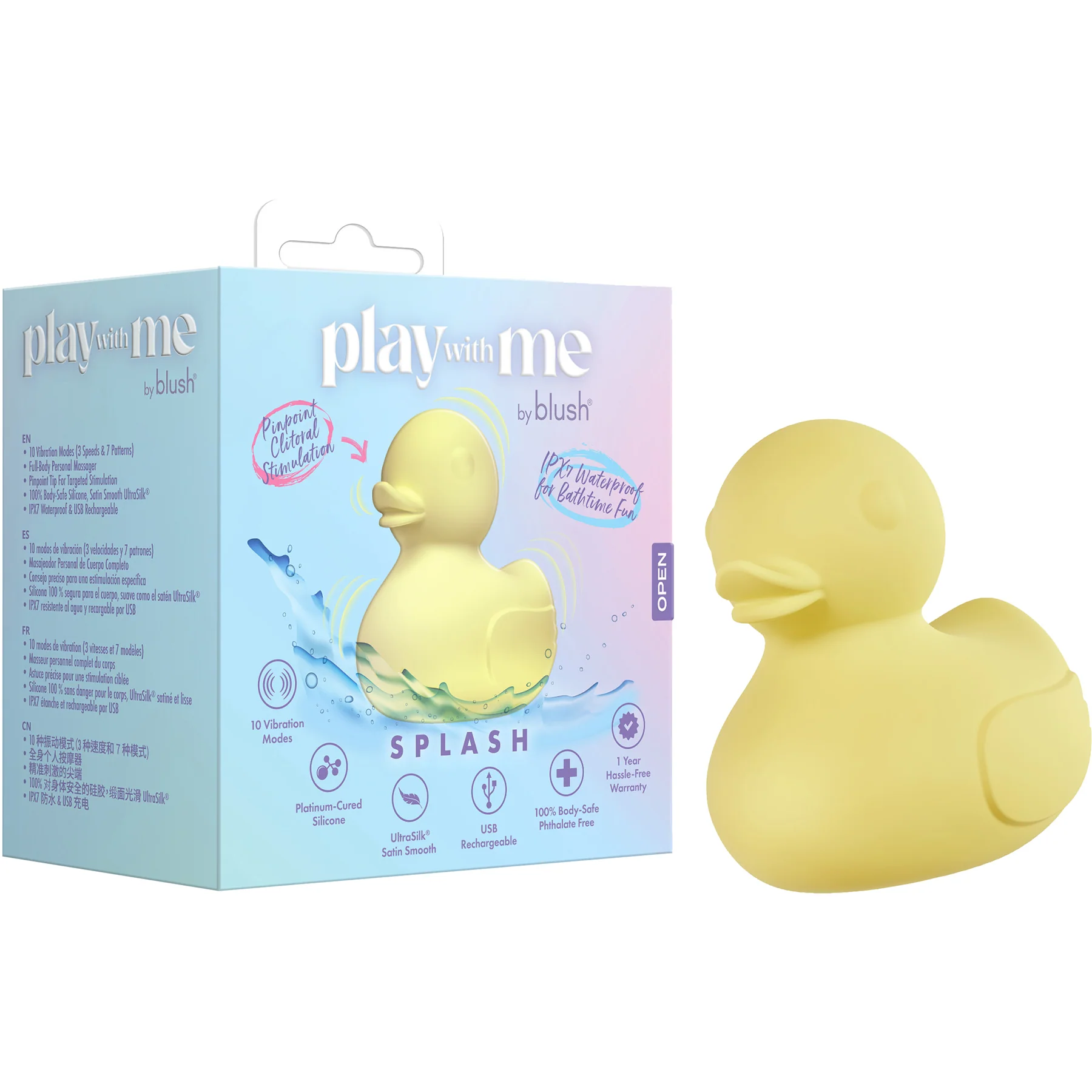 Play With Me Splash Ducky Rechargeable Silicone Vibrator By Blush - Image 16
