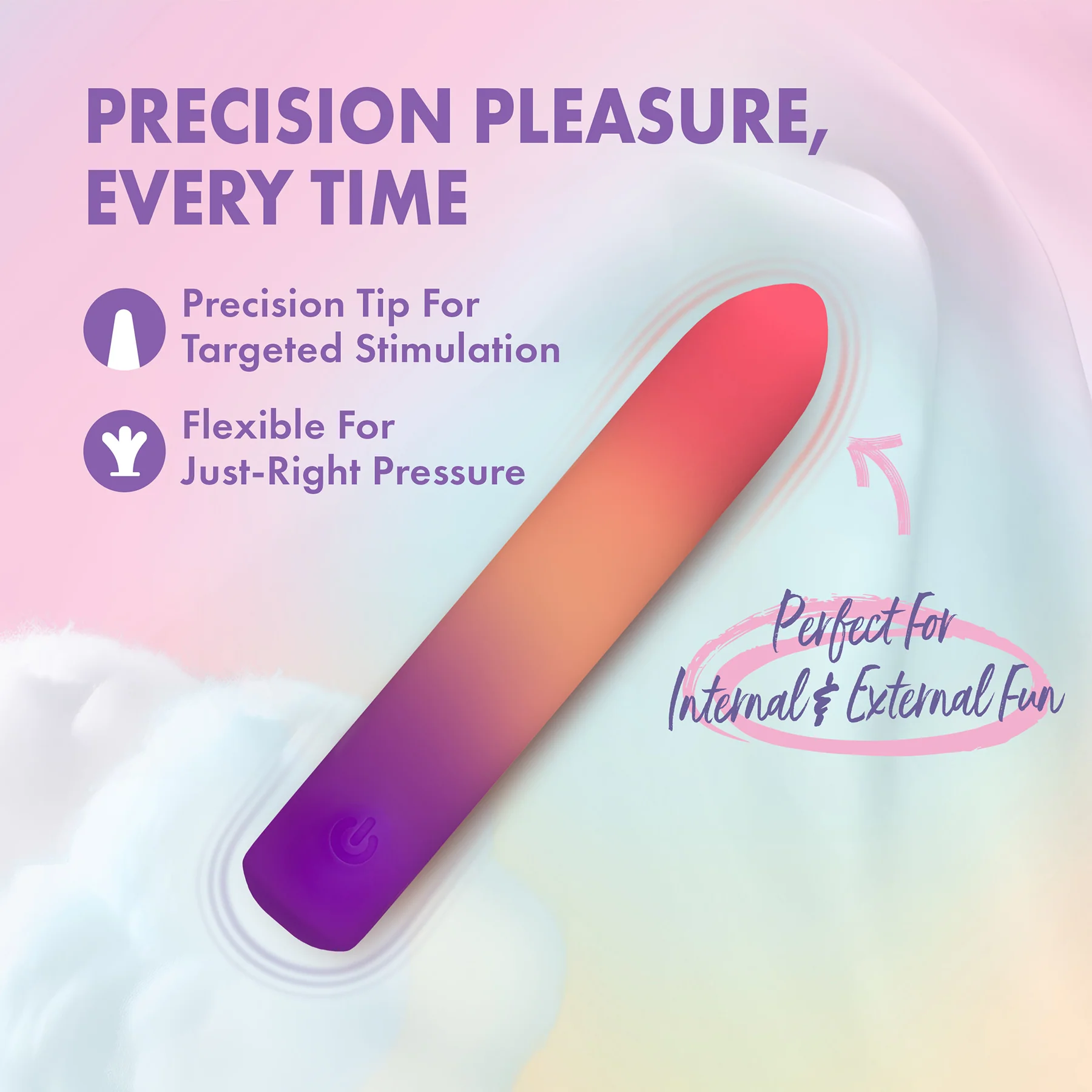Play With Me Sunset Passion Rechargeable Silicone Bullet Vibrator By Blush - Image 4
