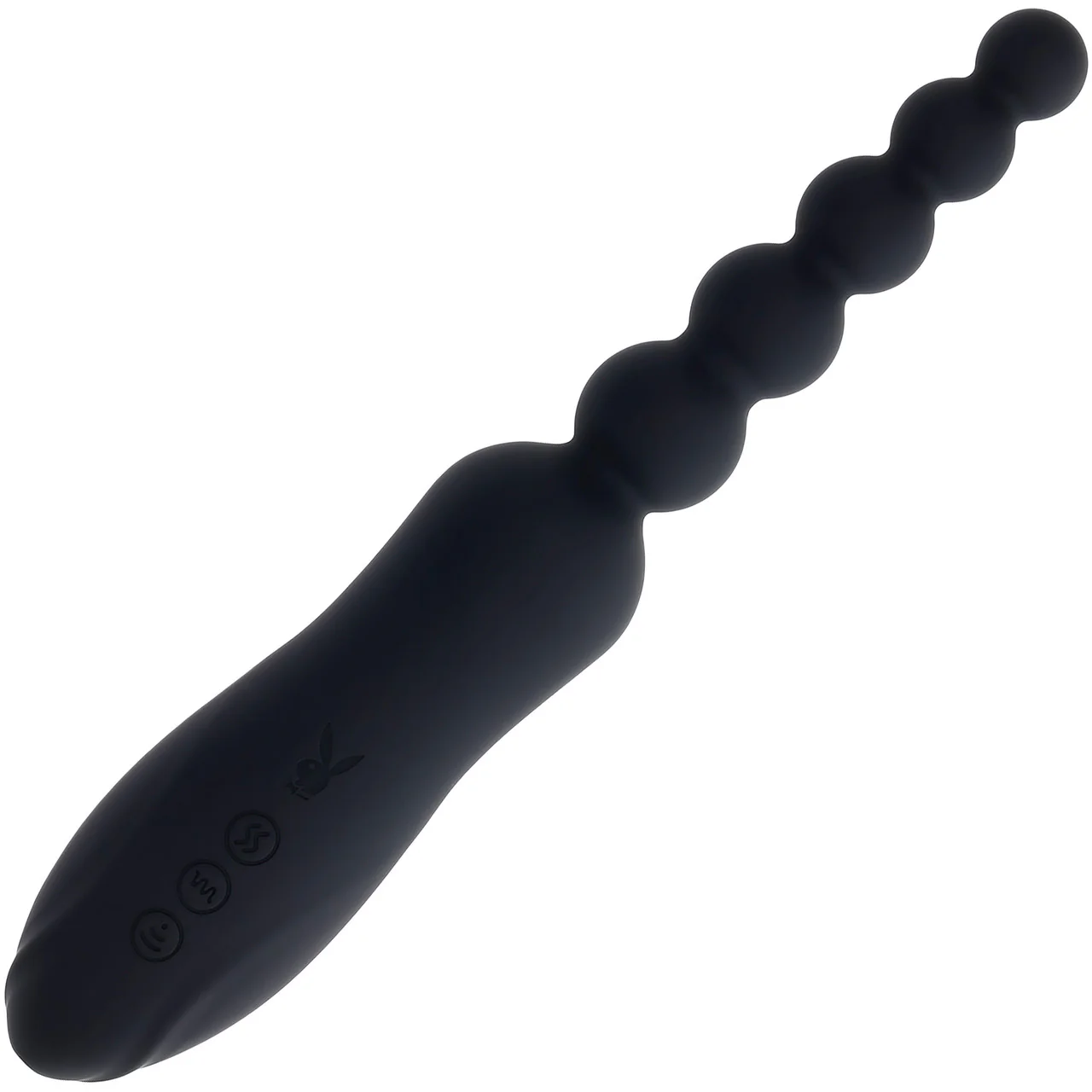 Playboy Pleasure Let It Bead Anal Beads & Clitoral Suction Rechargeable Silicone Dual Purpose Vibrator - Image 5