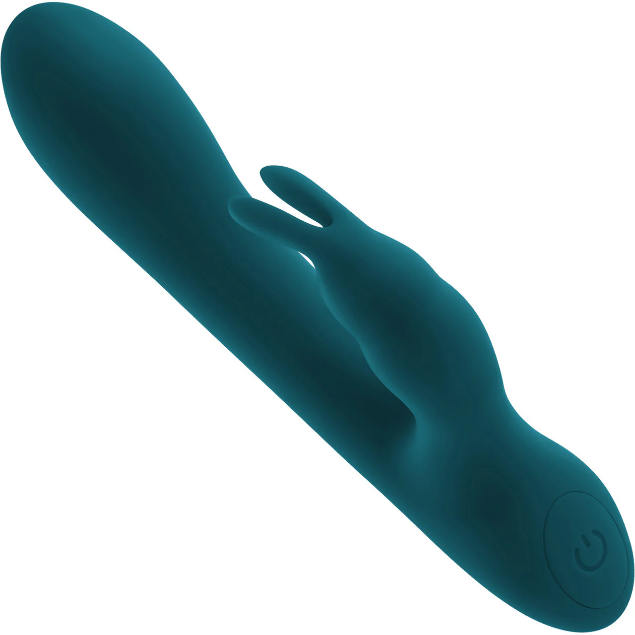 Playboy Pleasure Lil Rabbit Waterproof Rechargeable Silicone Dual Stimulation Vibrator - Teal - Image 2