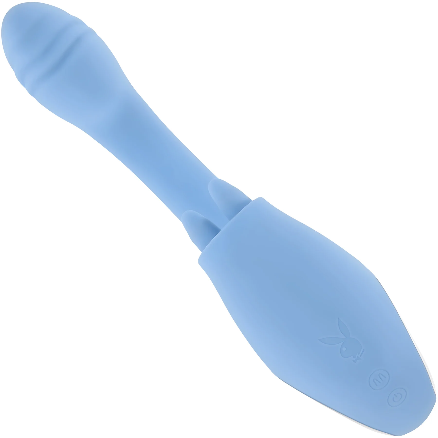 Playboy Pleasure Sapphire Sky Rechargeable Silicone Double-Tongued Rabbit Vibrator - Image 11