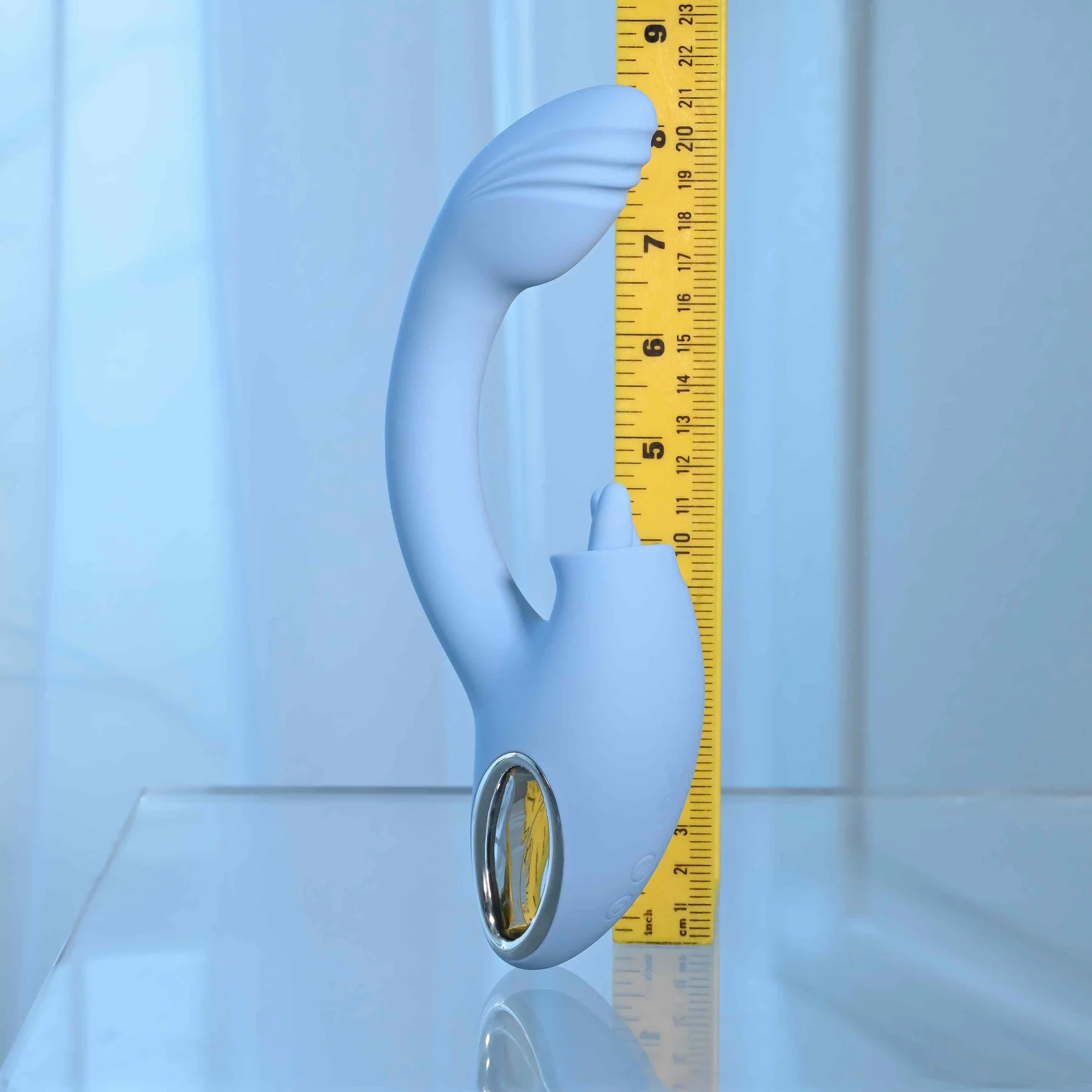 Playboy Pleasure Sapphire Sky Rechargeable Silicone Double-Tongued Rabbit Vibrator - Image 16