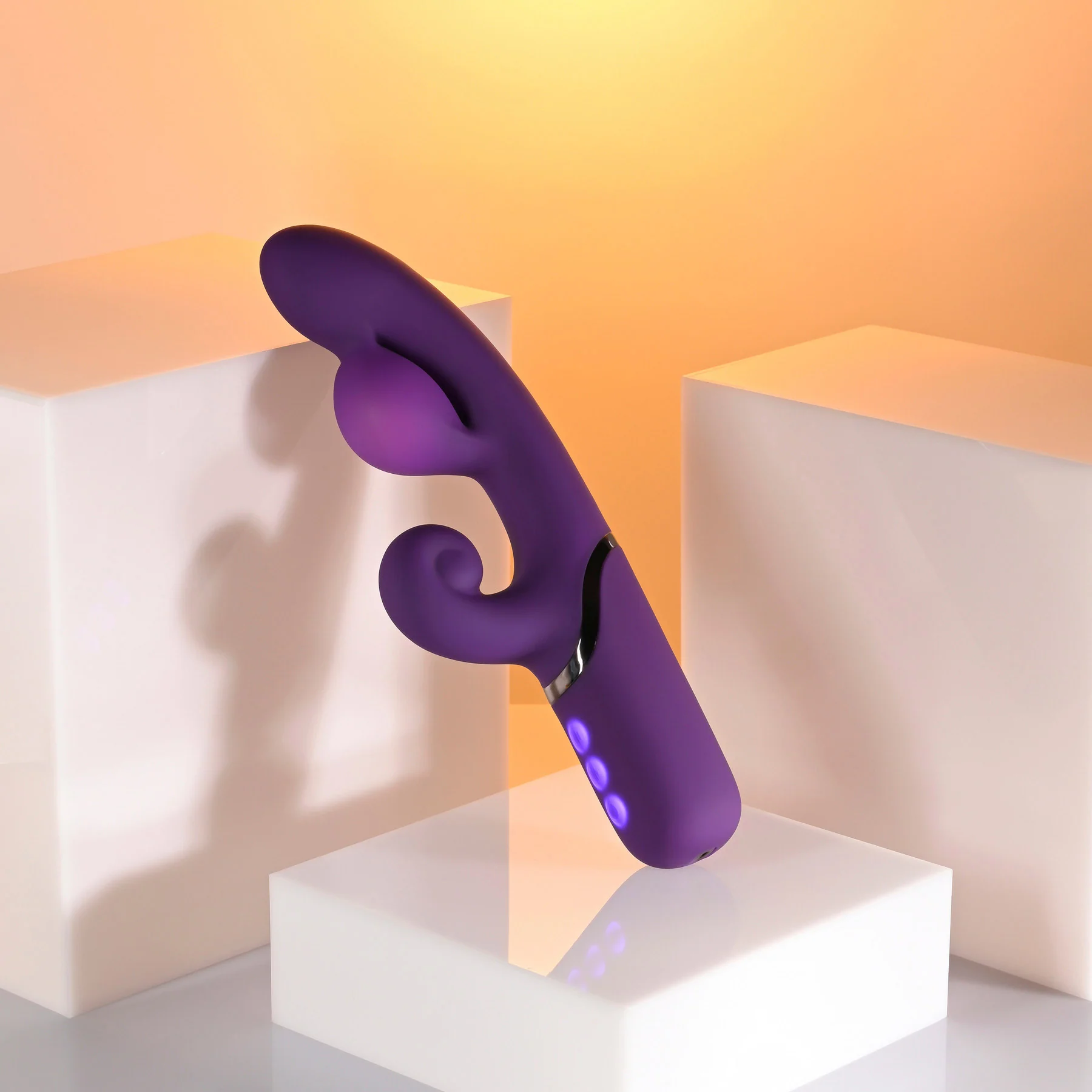 Pleasure Puff Inflating Rechargeable Silicone Rabbit Vibrator By Evolved Novelties - Image 4