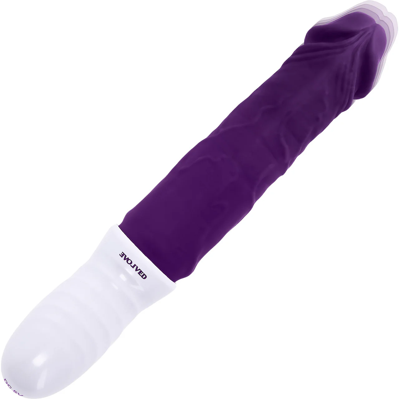 Plum Thrust Rechargeable Waterproof Thrusting & Vibrating Silicone Dildo By Evolved Novelties - Image 5