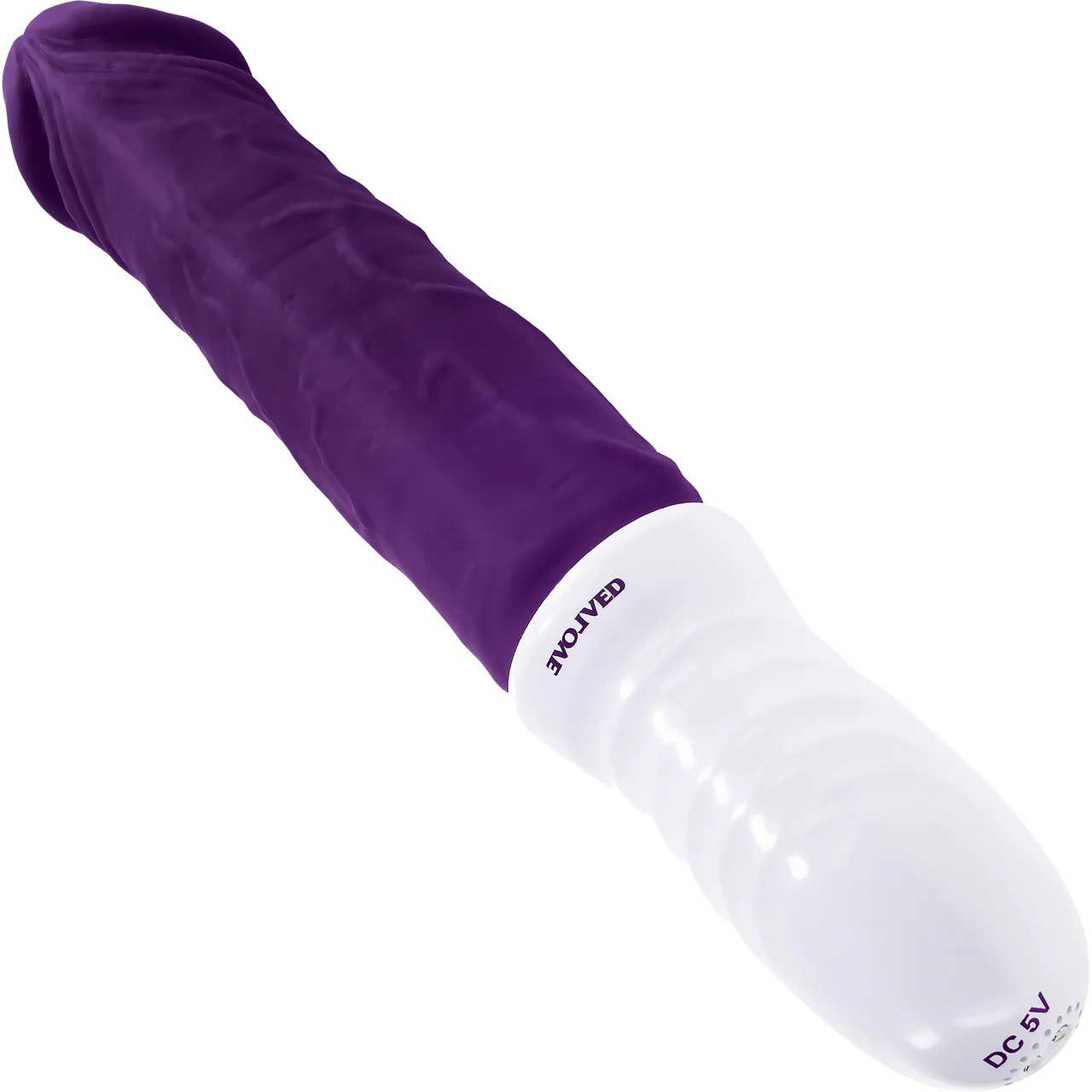 Plum Thrust Rechargeable Waterproof Thrusting & Vibrating Silicone Dildo By Evolved Novelties - Image 6