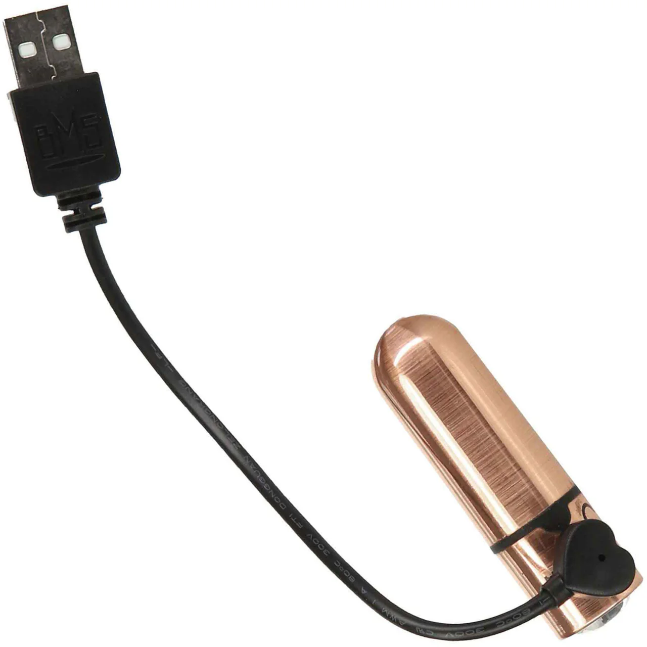 PowerBullet First Class Mini Bullet Vibrator With Crystal Button & Key Chain Pouch - Rose Gold - Image 6