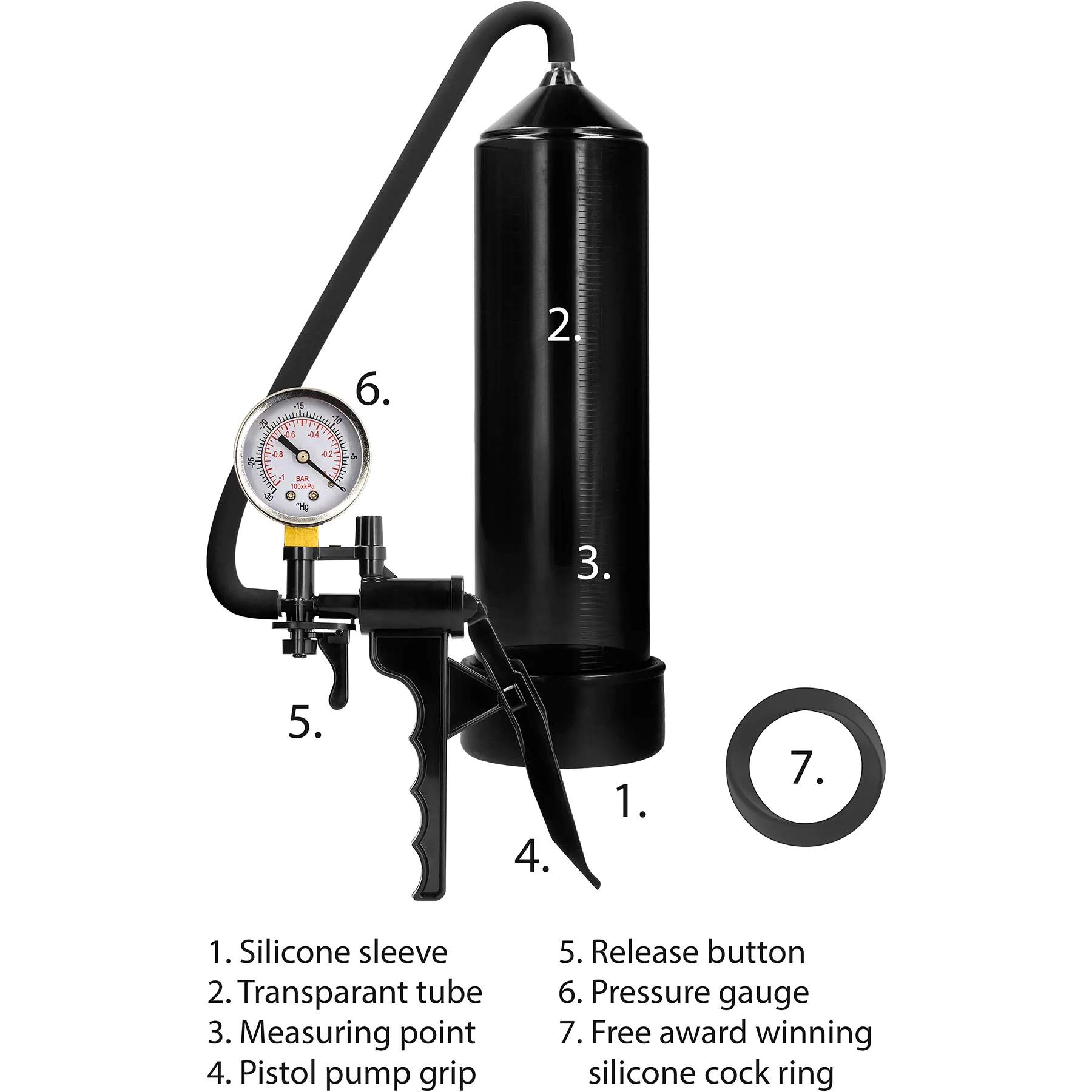 Pumped Elite Beginner Penis Pump With PSI Gauge By Shots - Image 16