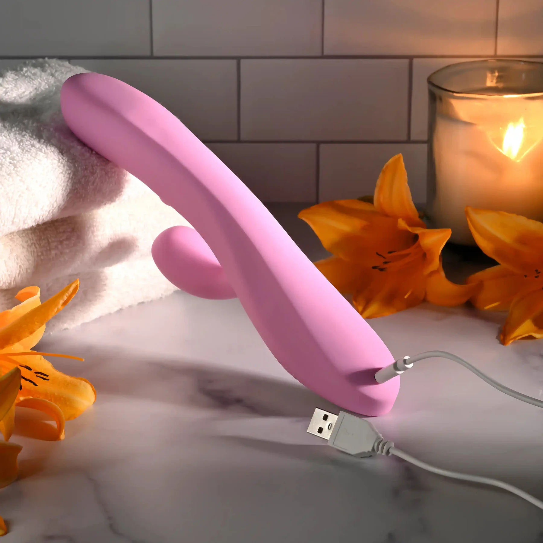Push The Button Silicone Rabbit Vibrator With G-Spot Bud By Evolved Novelties - Image 8