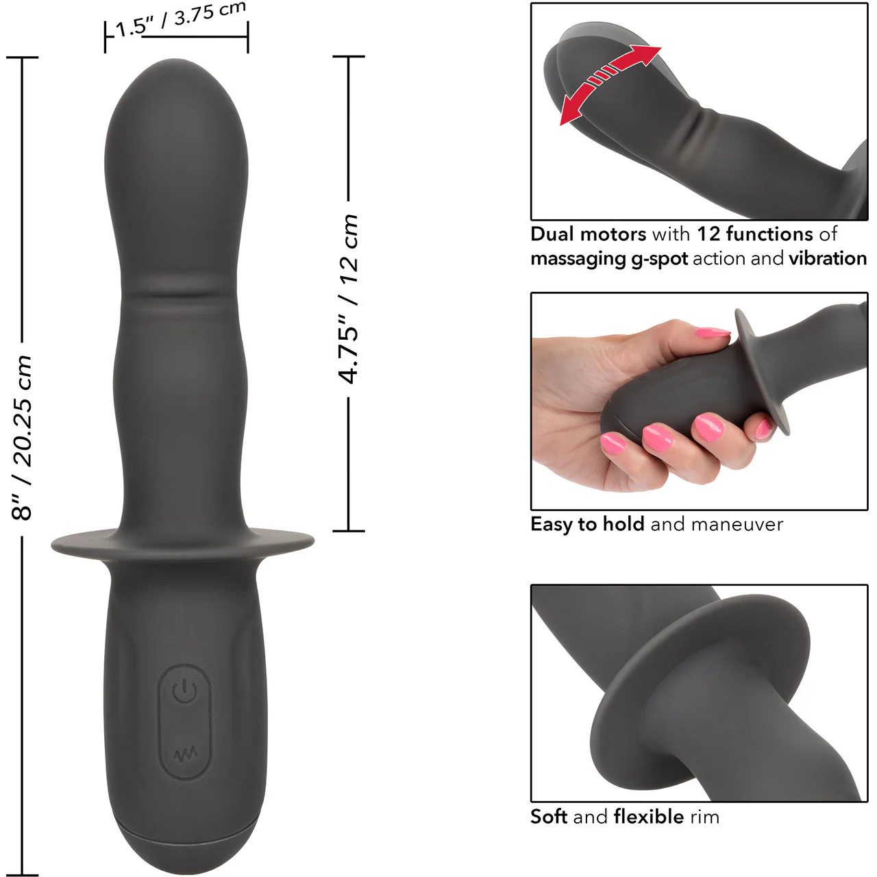 Ramrod Rocking Rechargeable Waterproof Silicone Vibrating Anal Probe By CalExotics - Image 8