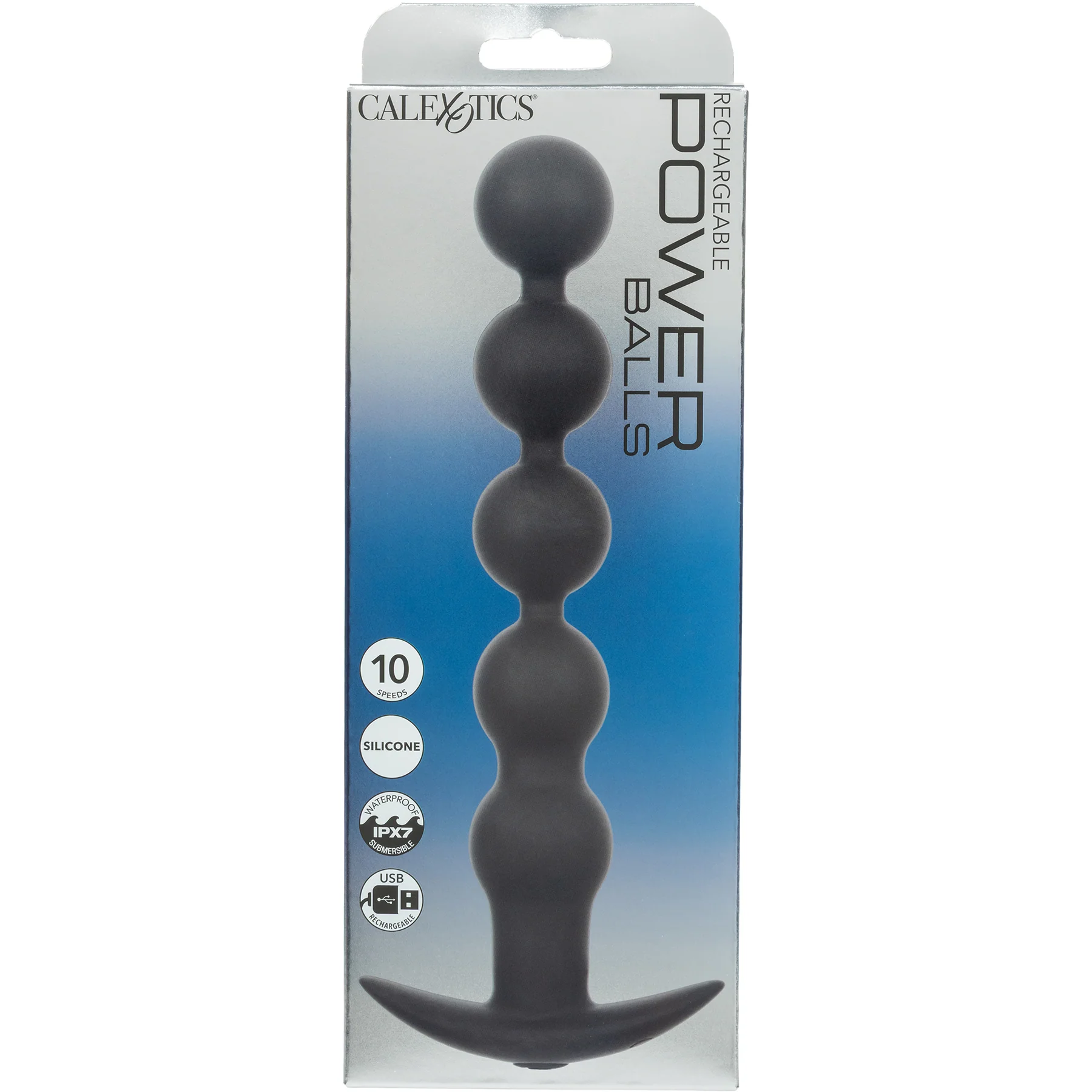 Rechargeable Power Balls Vibrating Silicone Flexible Anal Beads - Image 2