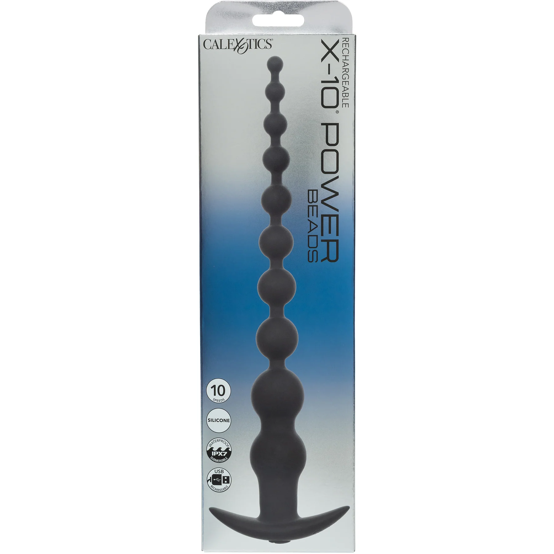 Rechargeable X-10 Silicone Power Beads Vibrating Flexible Anal Beads - Image 2