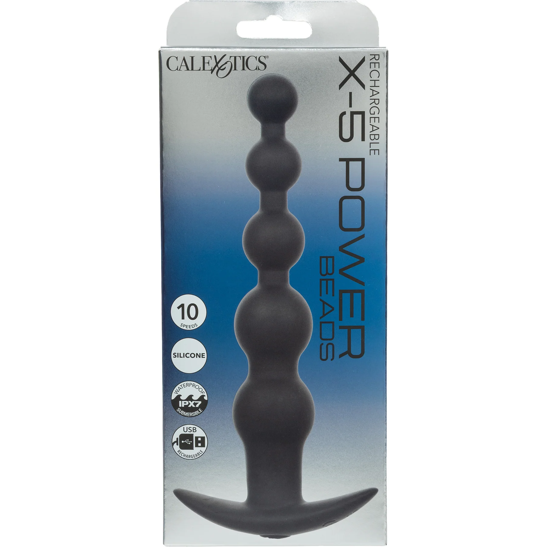 Rechargeable X-5 Silicone Power Beads Vibrating Flexible Anal Beads - Image 2