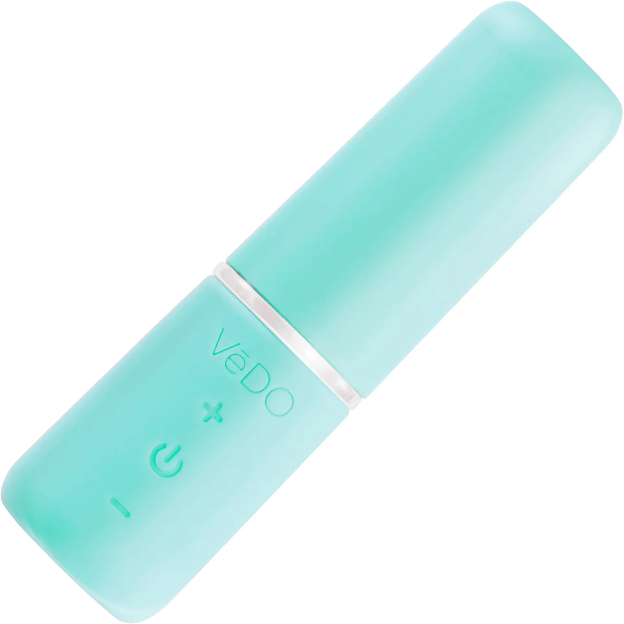 Retro Lipstick Rechargeable Waterproof Silicone Bullet Vibrator By VeDO - Tease Me Turquoise - Image 3