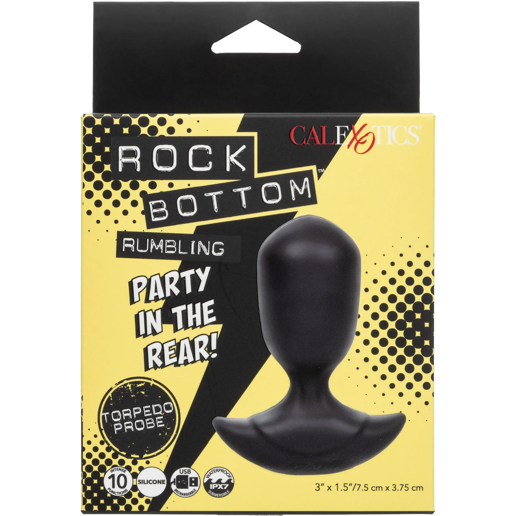 Rock Bottom™ Rumbling Torpedo Probe Silicone Vibrating Butt Plug - Image 7