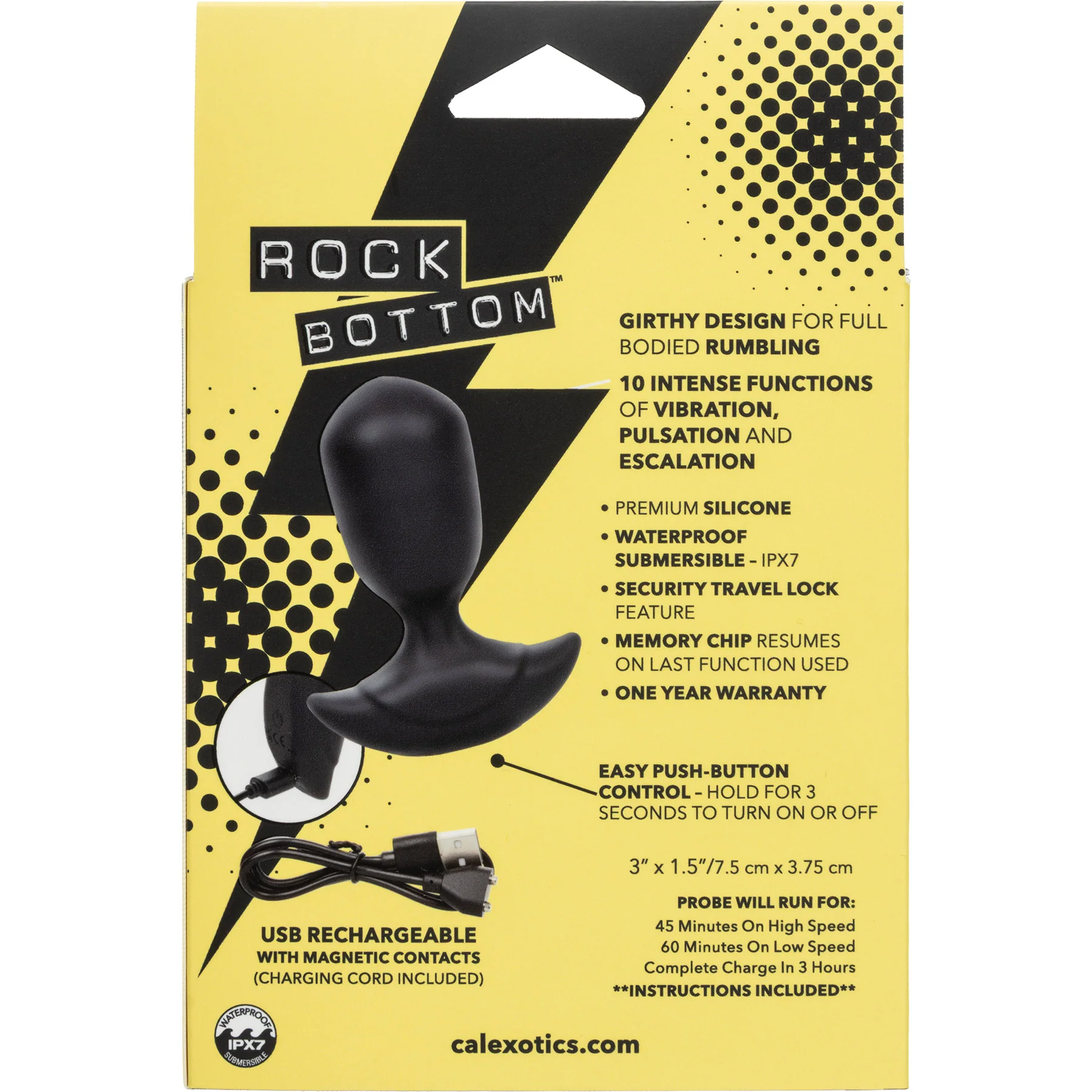 Rock Bottom™ Rumbling Torpedo Probe Silicone Vibrating Butt Plug - Image 8
