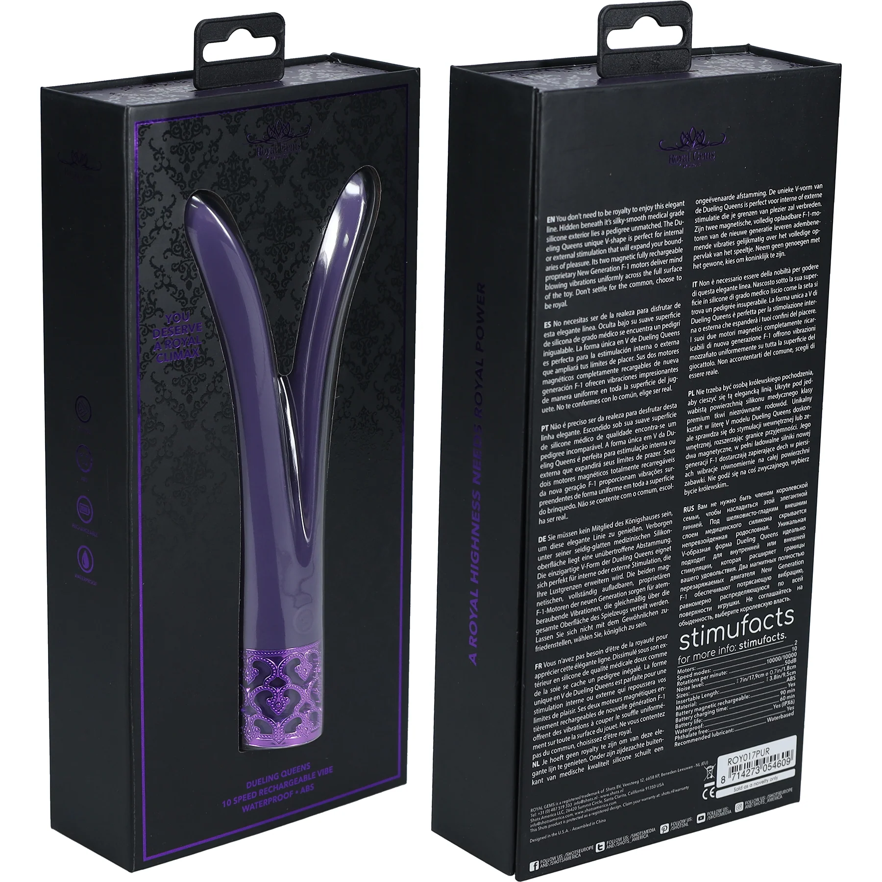 Royal Gems Dueling Queens 10 Speed Rechargeable Silicone Vibrator - Image 10