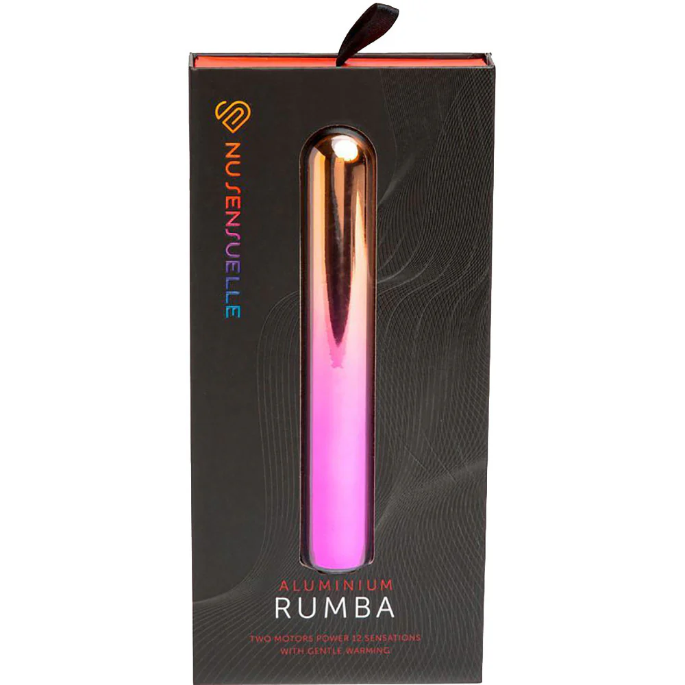 Rumba Rechargeable Warming Aluminium Waterproof Vibrator By Nu Sensuelle - Rainbow - Image 4
