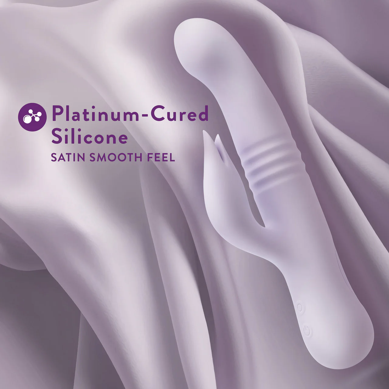 Rylee Rechargeable Waterproof Silicone Thrusting Rabbit Vibrator By Blush - Lavender - Image 9