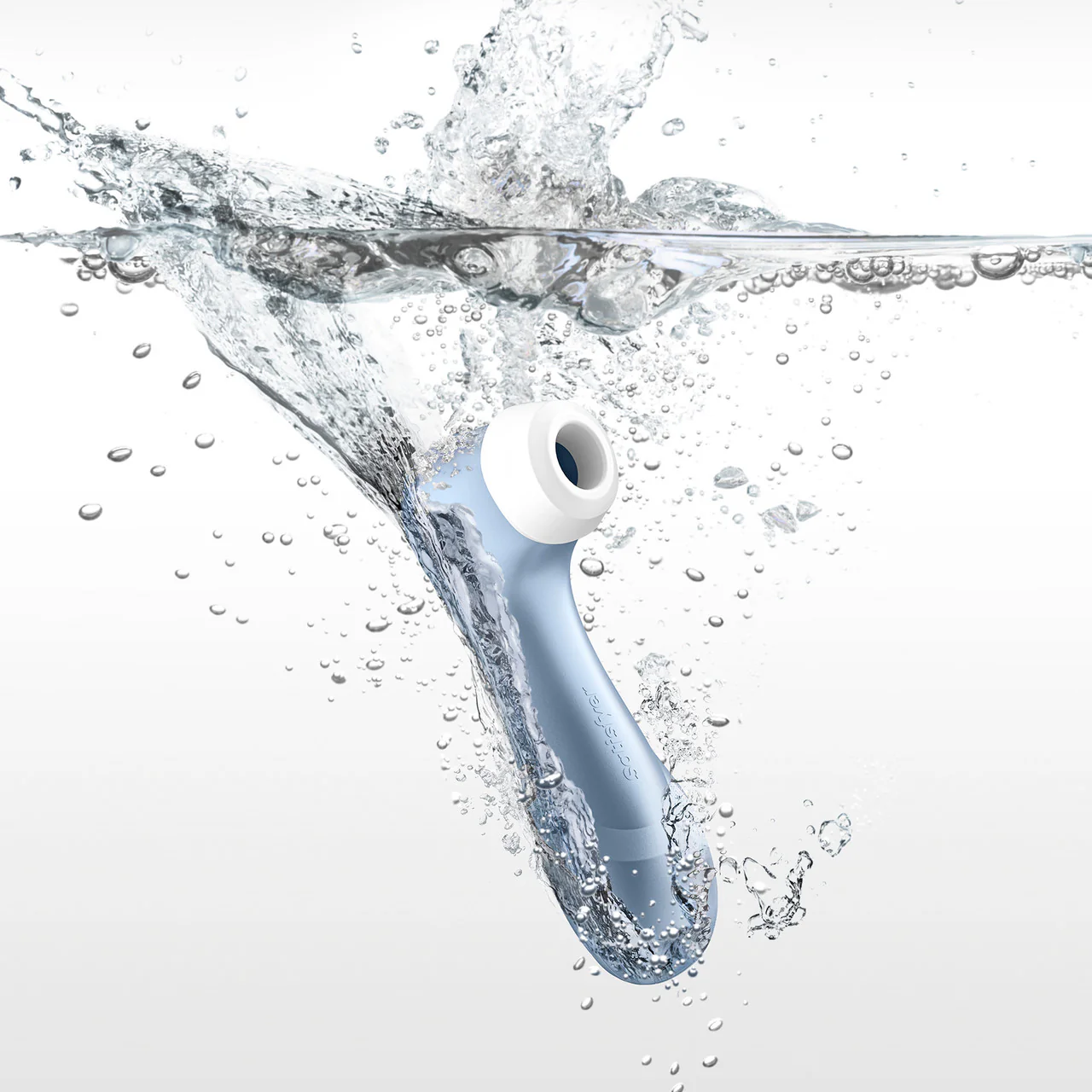 Satisfyer Pro 2 Generation 2 Pressure Wave Rechargeable Waterproof Silicone Clitoral Stimulator - Blue - Image 9